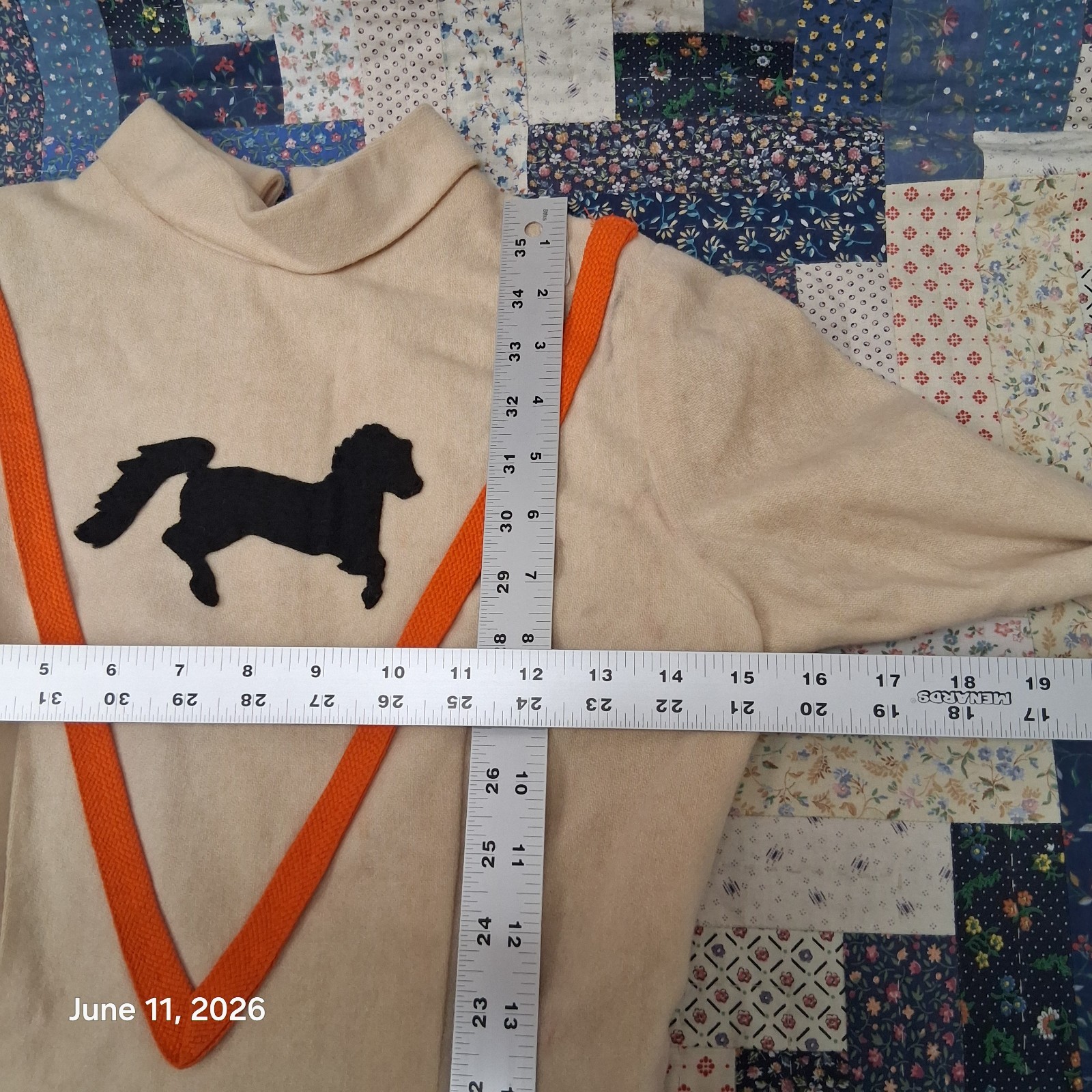 True Vintage 60s Mod Cheerleader Uniform Dress Pony Horse Appliqué Talon Zip