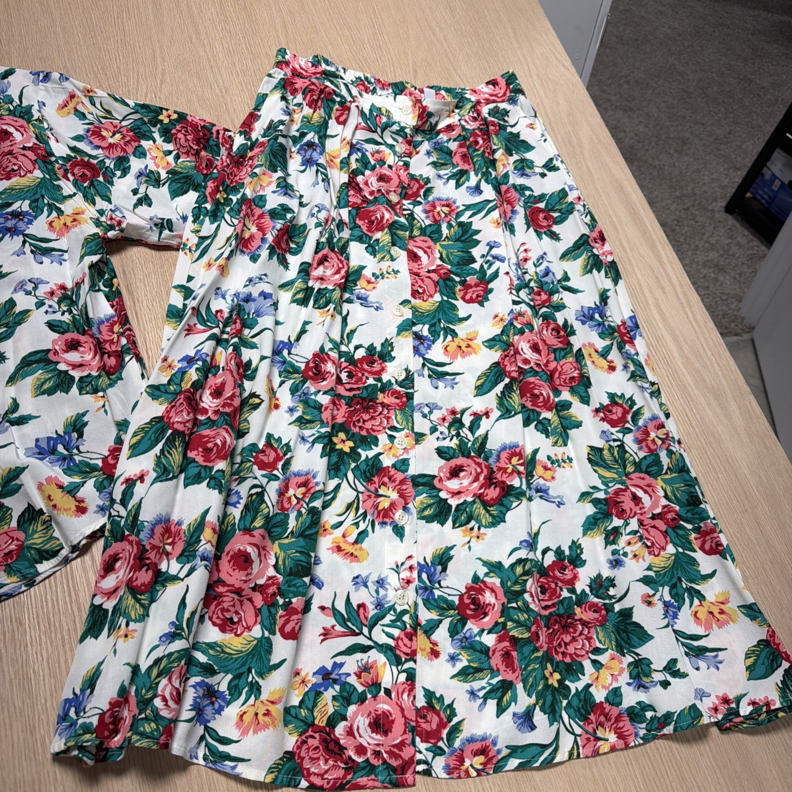 Vintage Pendleton Sophisticates Women’s 2 Piece Set Top 8P Skirt 12P Floral USA