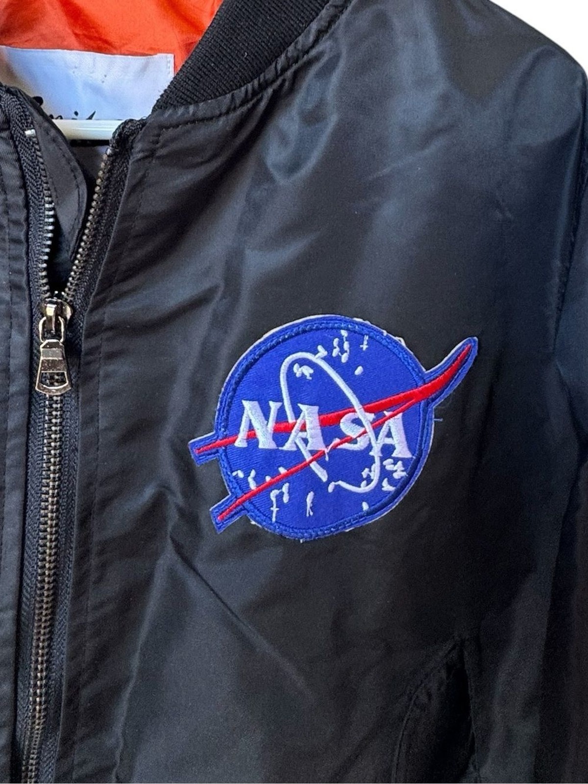 NASA Sniper High End Black Flight Bomber Jacket Women’s M MINTY
