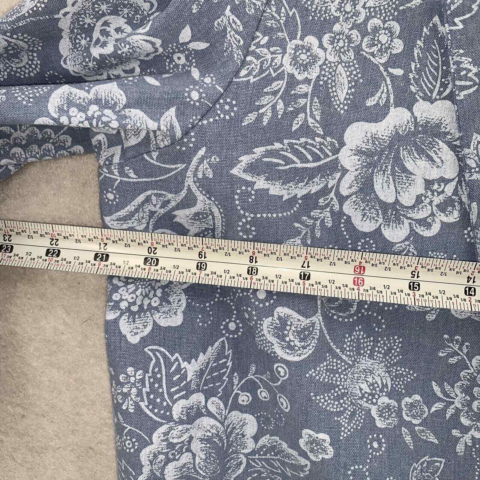 Vintage Norwin Suit Dress Blue Floral Long Line 2 Piece Modest Womens Med-Lg