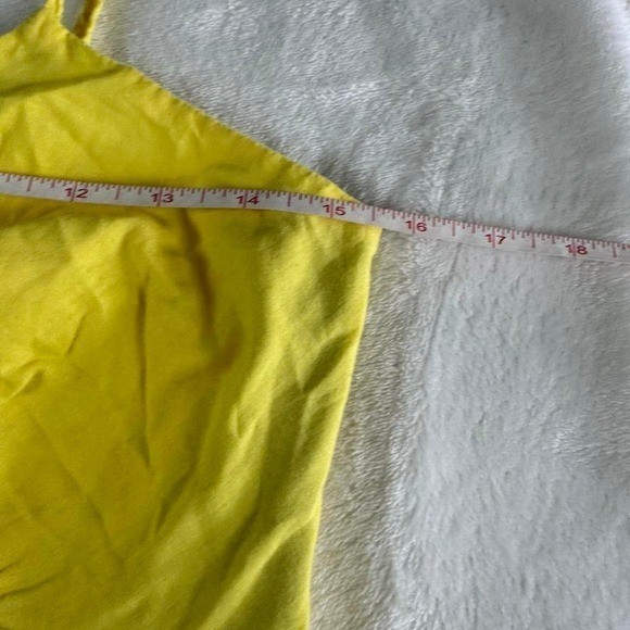 Romy yellow babydoll cami tank top with zipper side y2k vintage grunge
