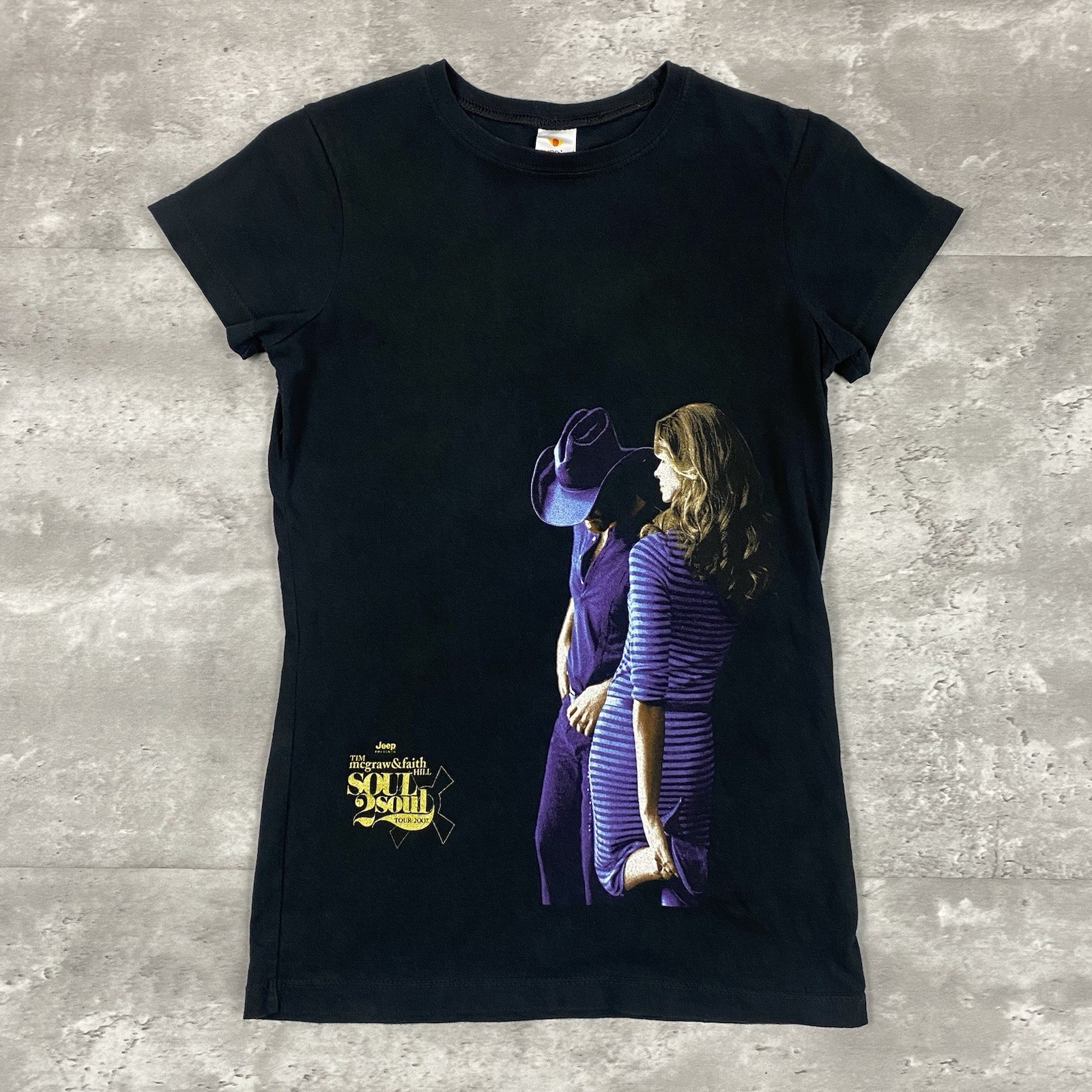 vintage 2007 TIM MCGRAW & FAITH HILL SOUL 2 SOUL babydoll t shirt M y2k country