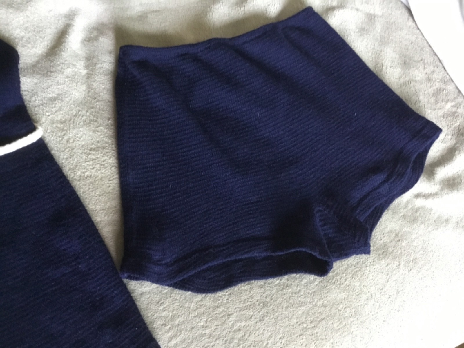 Vintage 1920 – 1930’s Wool Bathing 2 pc suit Navy sailors beach Bradley