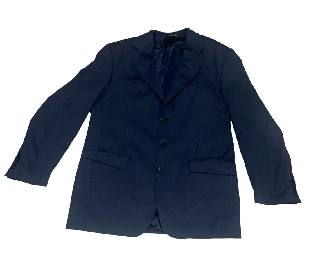 Vintage Principe Italy Navy Blue 3 Button Women’s Jacket Lined See Description