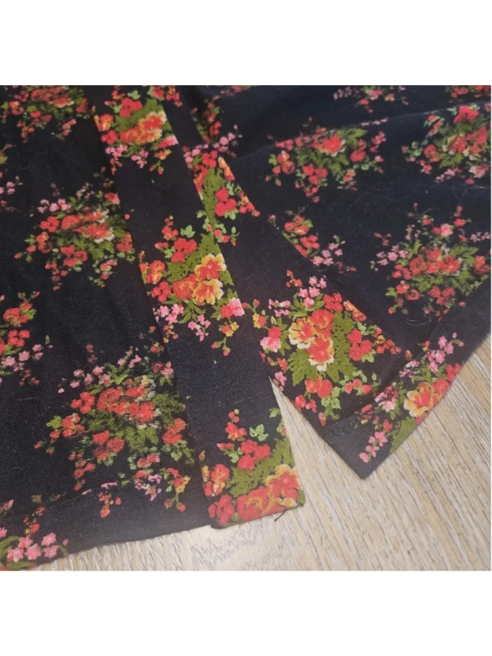 Vintage 90s Handmade Floral Button Front Midi Dress Cottagecore Boho Prairie S