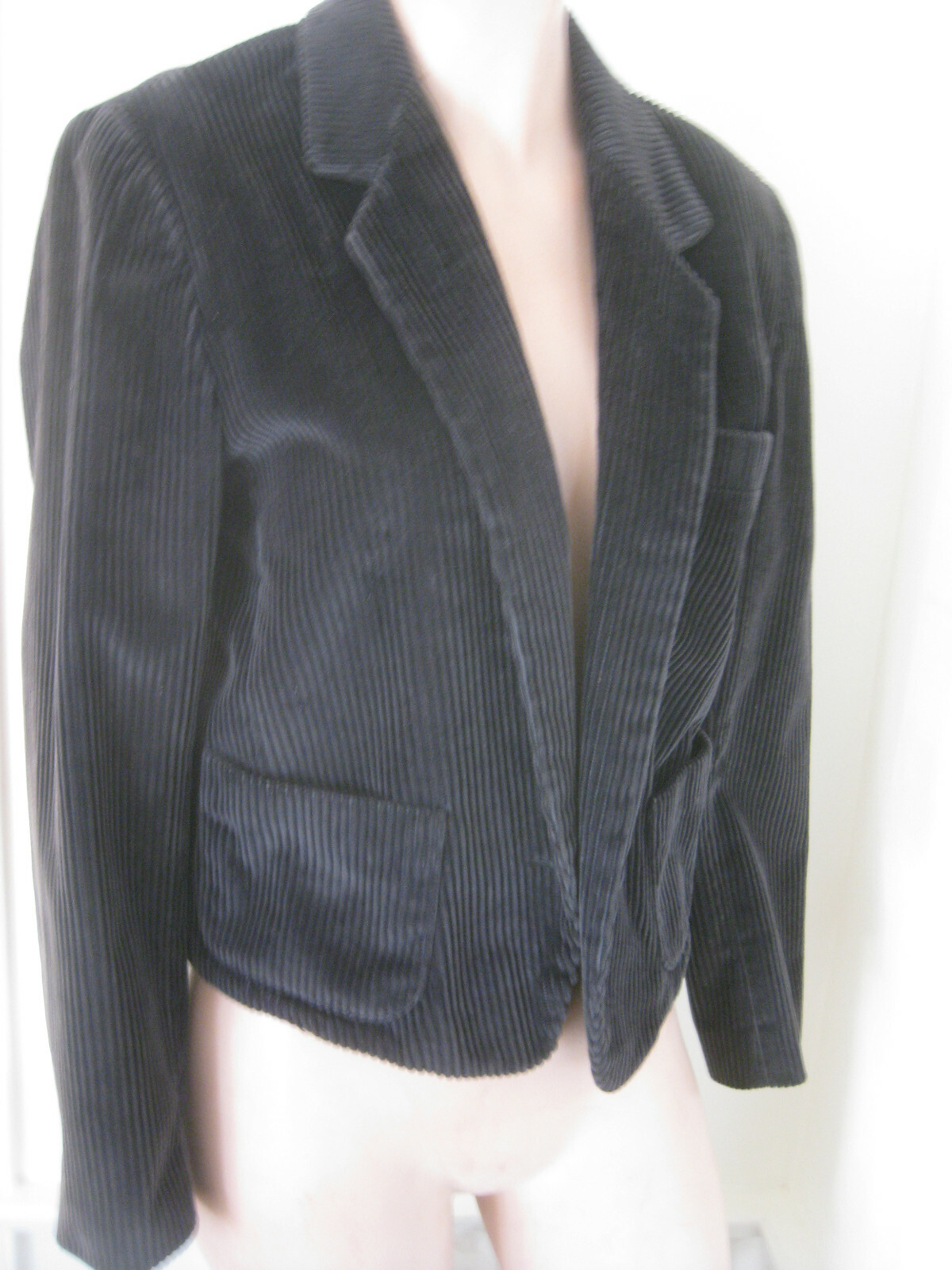 1970s Album By KENZO Short Jacket NAVY BLUE Corduroy Open front