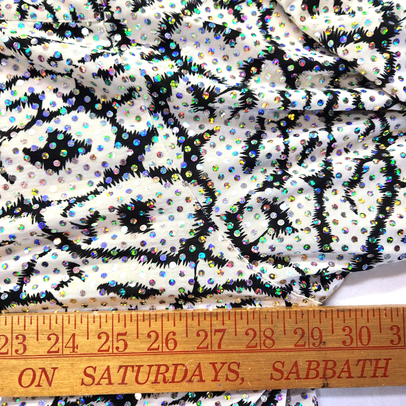 Vintage Selene Formal Top Blouse Beaded Sequin Long Sleeve Rhinestone Womens 22