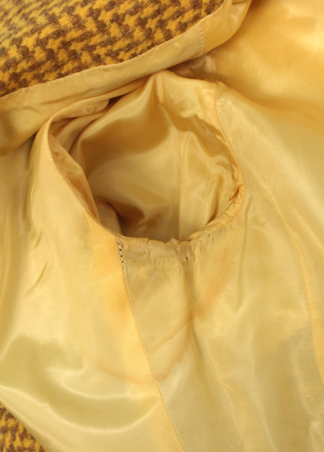 VTG Women&rsquo;s 60s 2 Pc Pendleton Yellow & Beige Wool Dress Suit XS/S 1960s