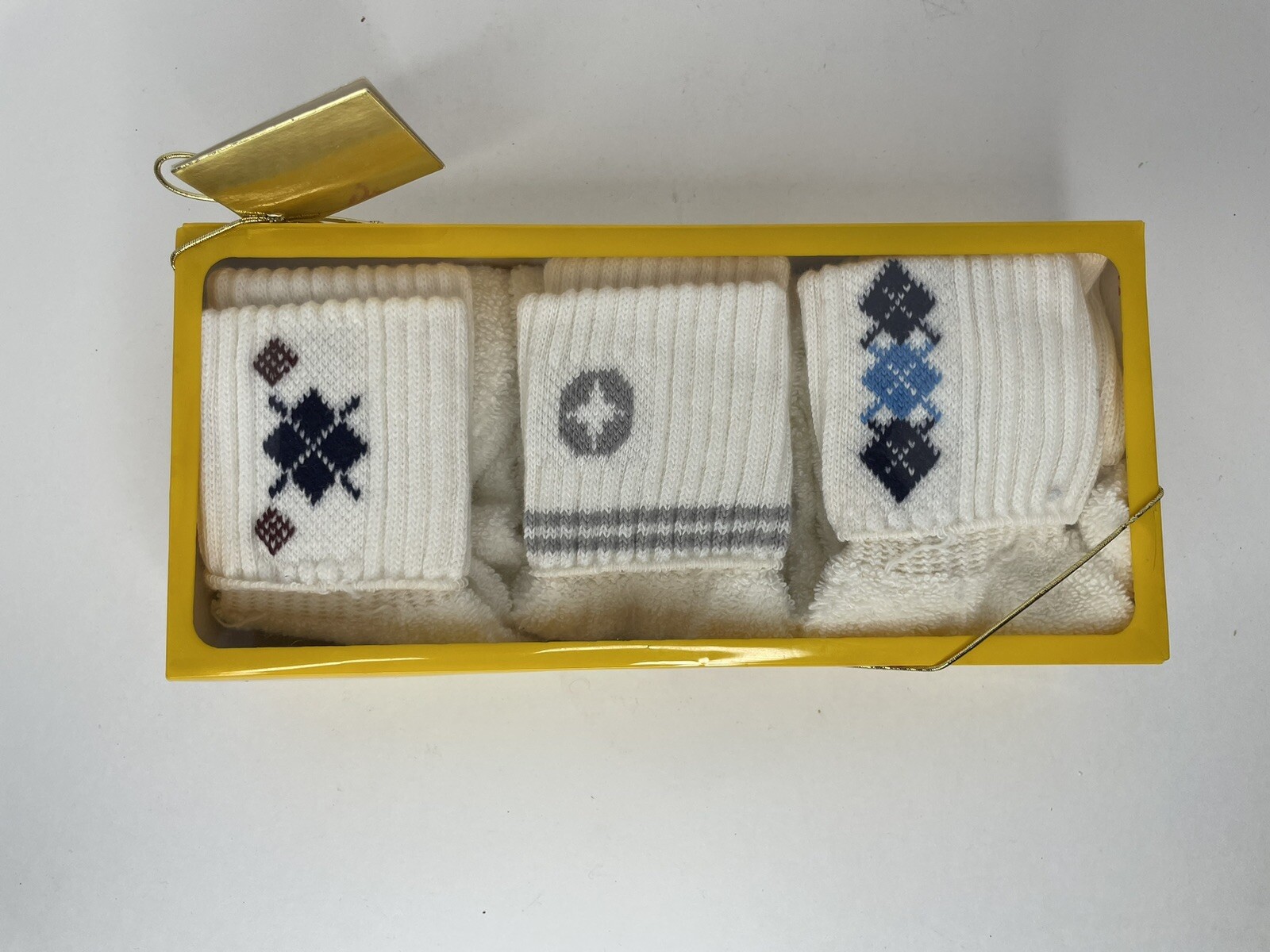 3 Pairs NOS Vintage 70&rsquo;s SPALDING Cuffed Anklet Socks Sz. 9 – 11 In Box