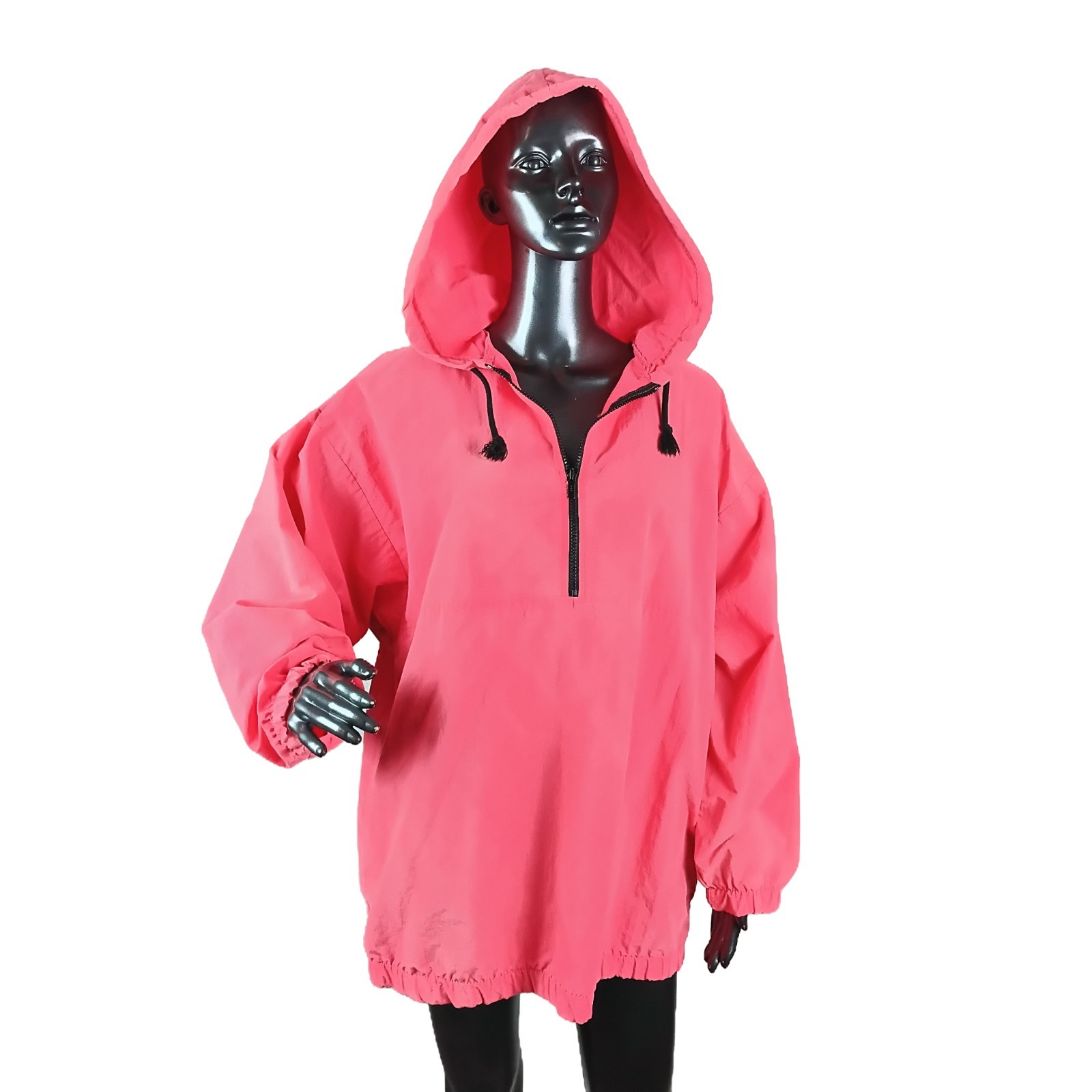 VTG 90&rsquo;s Faded Neon Pink Honor&rsquo;s Sport Windbreaker Pullover Women&rsquo;s Size Lg