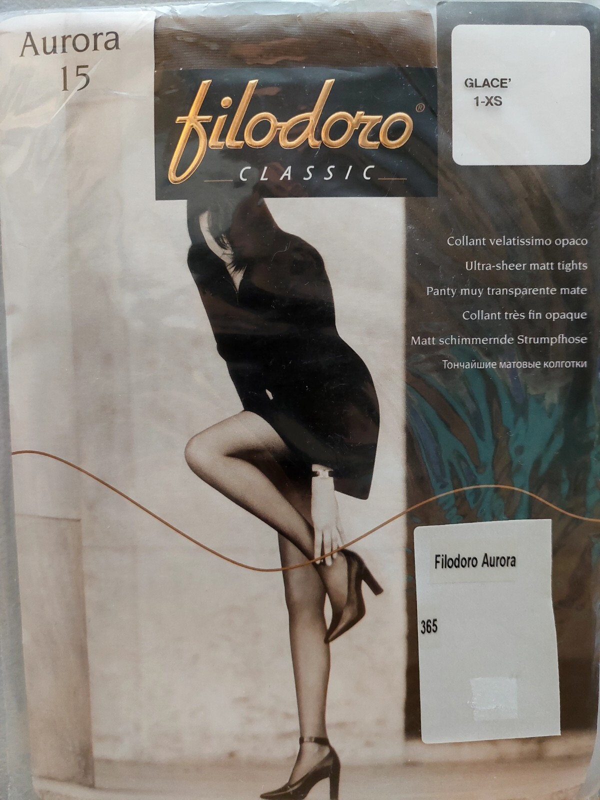 Vintage Pantyhose Filodoro Classic Aurora 15 Color Glace Size 1 XS BDR2