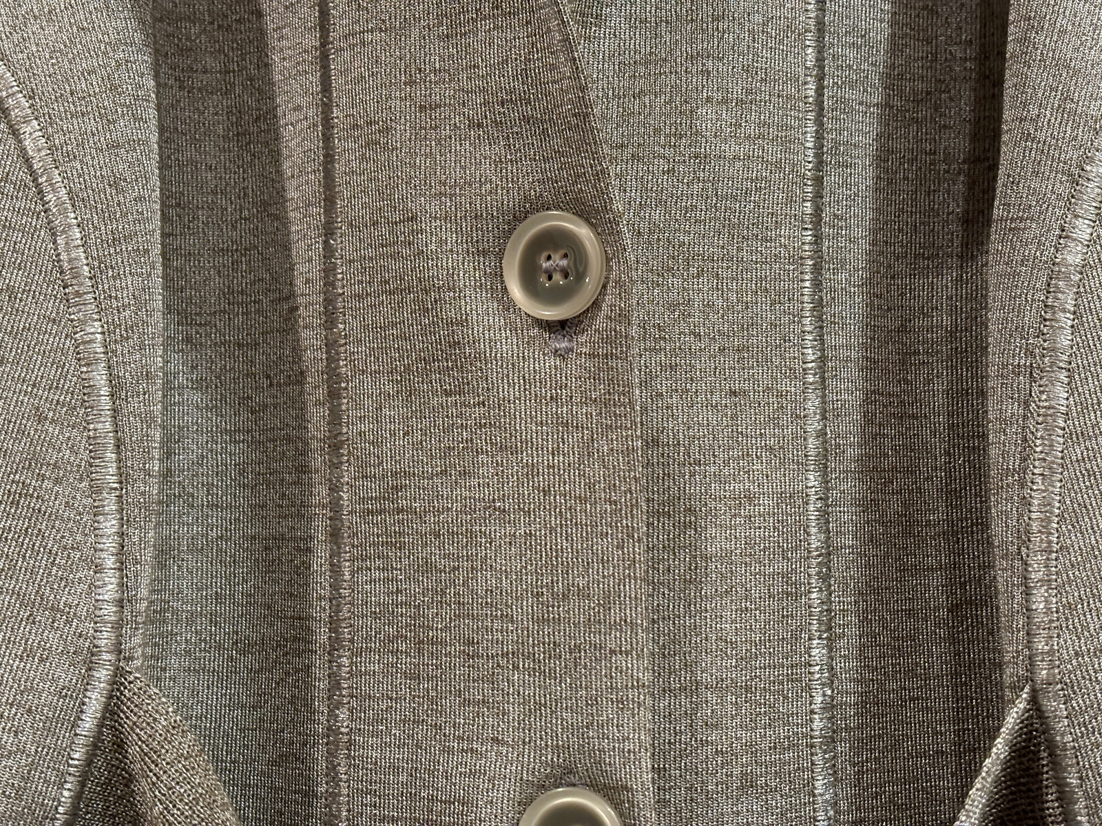 Vintage Stizzoli Silver Gray Polyester & Cotton Jacket Made in Italy – 42