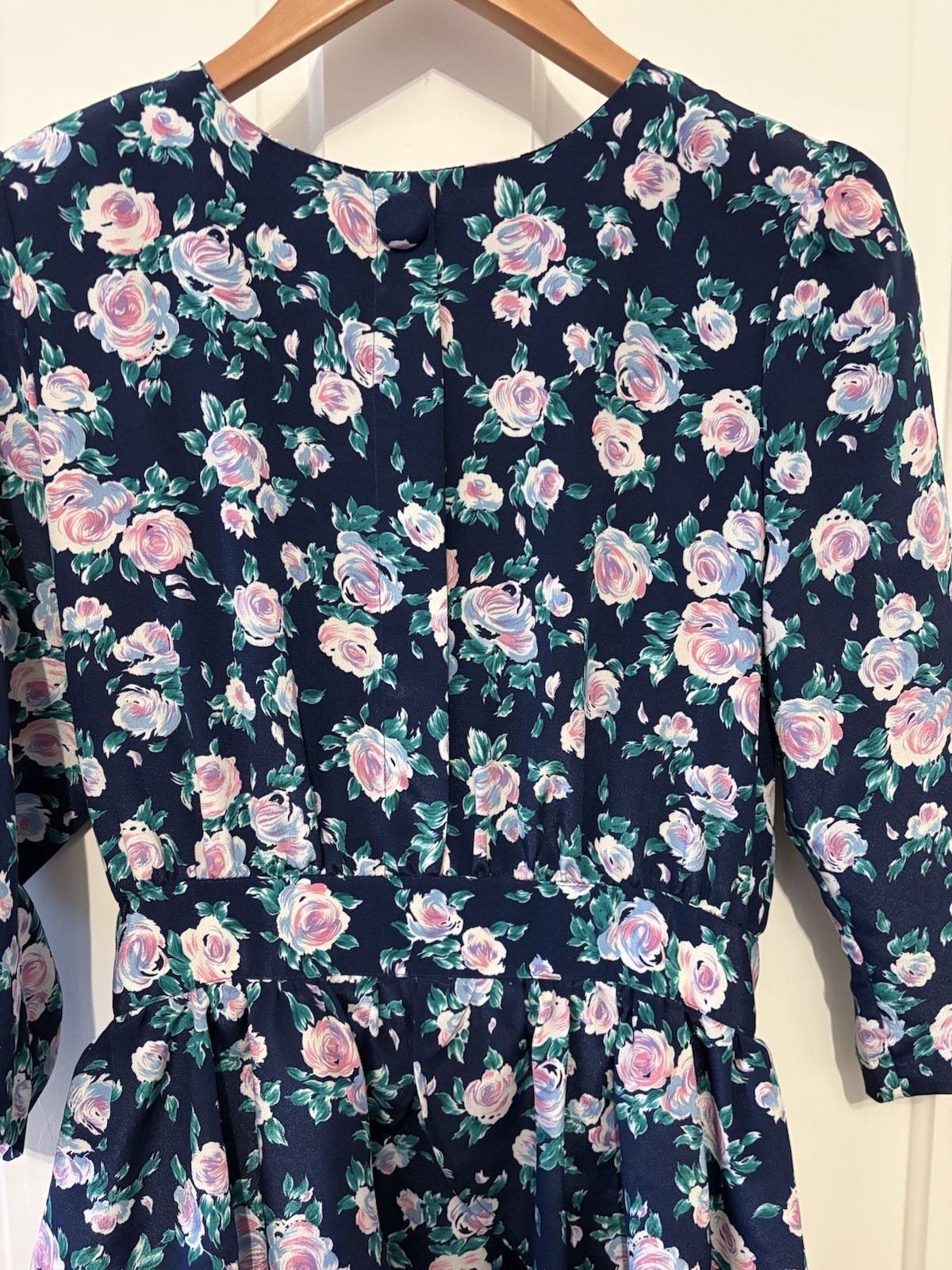 American Vintage 1980s John Richard Floral Dress Size 7/8 Made In USA