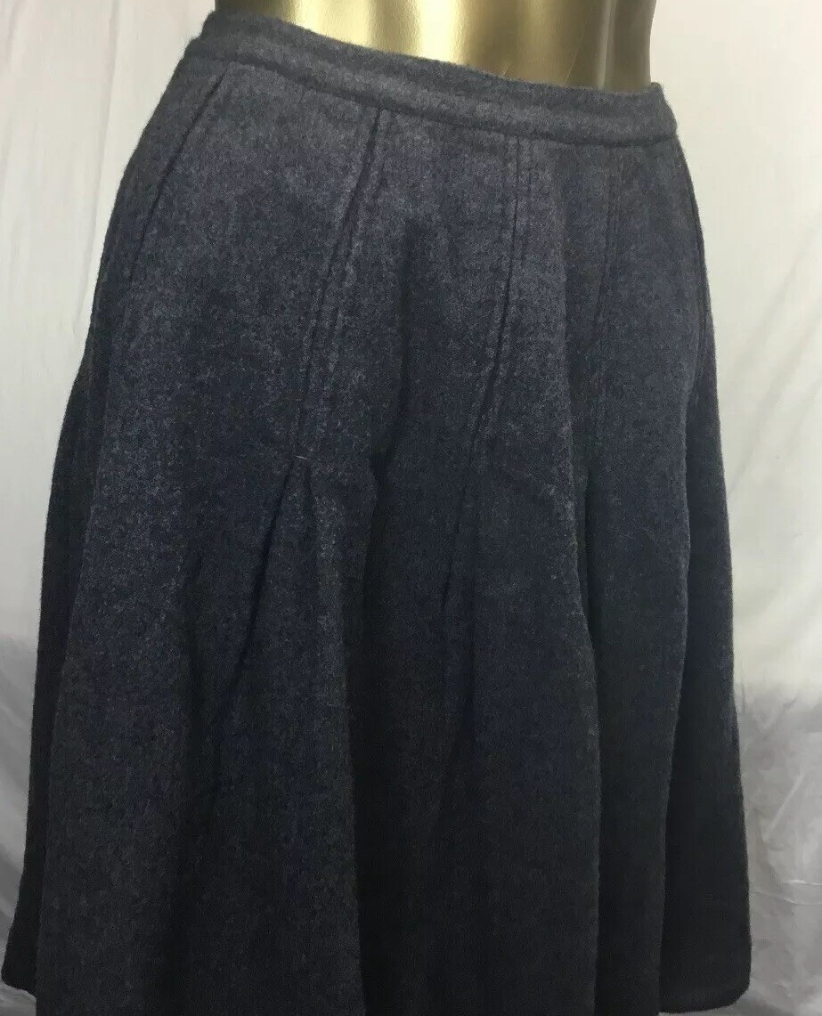 Vintage Madison Wardrobe Maker Wool Skirt Pleated Waist 26 In