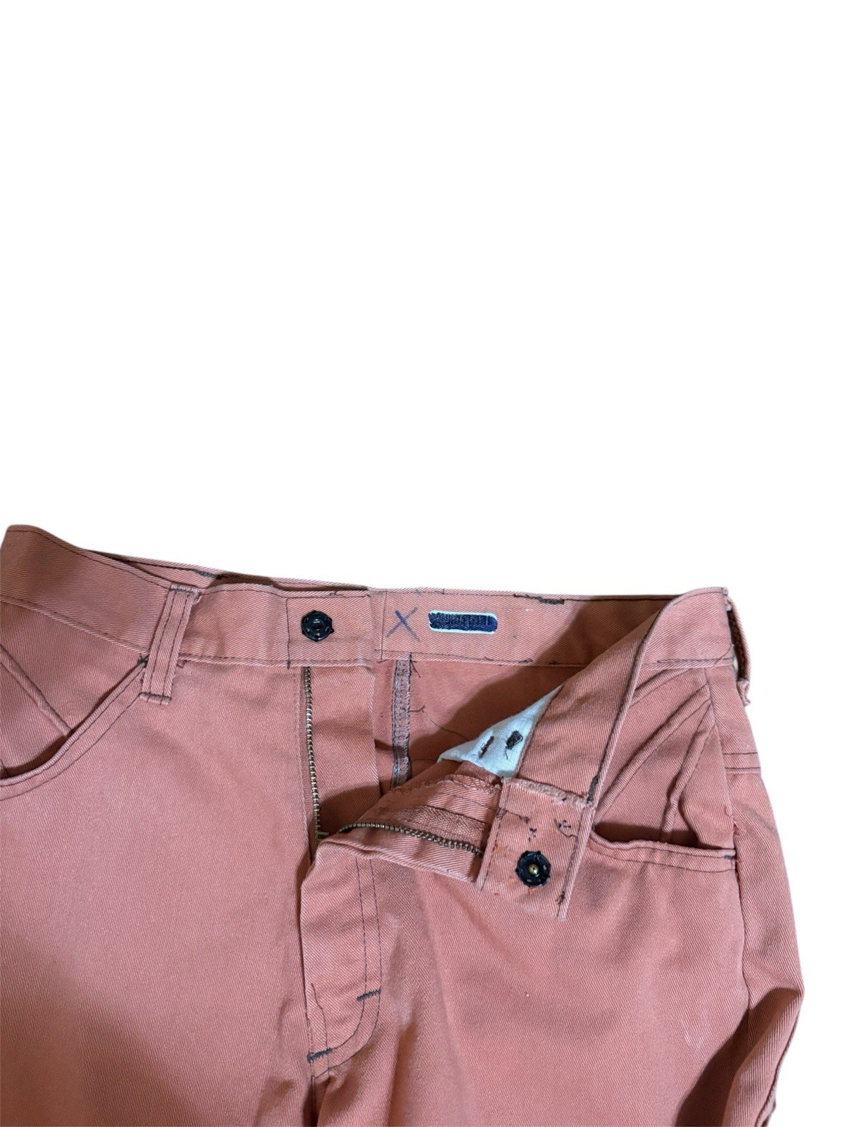 1970s orange/salmon Sears bell bottoms