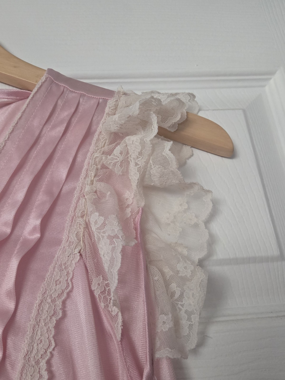 Vintage 1950s/1960s Mary Barron Maxi Nightgown Soft Pastel Pink Nylon Fabric