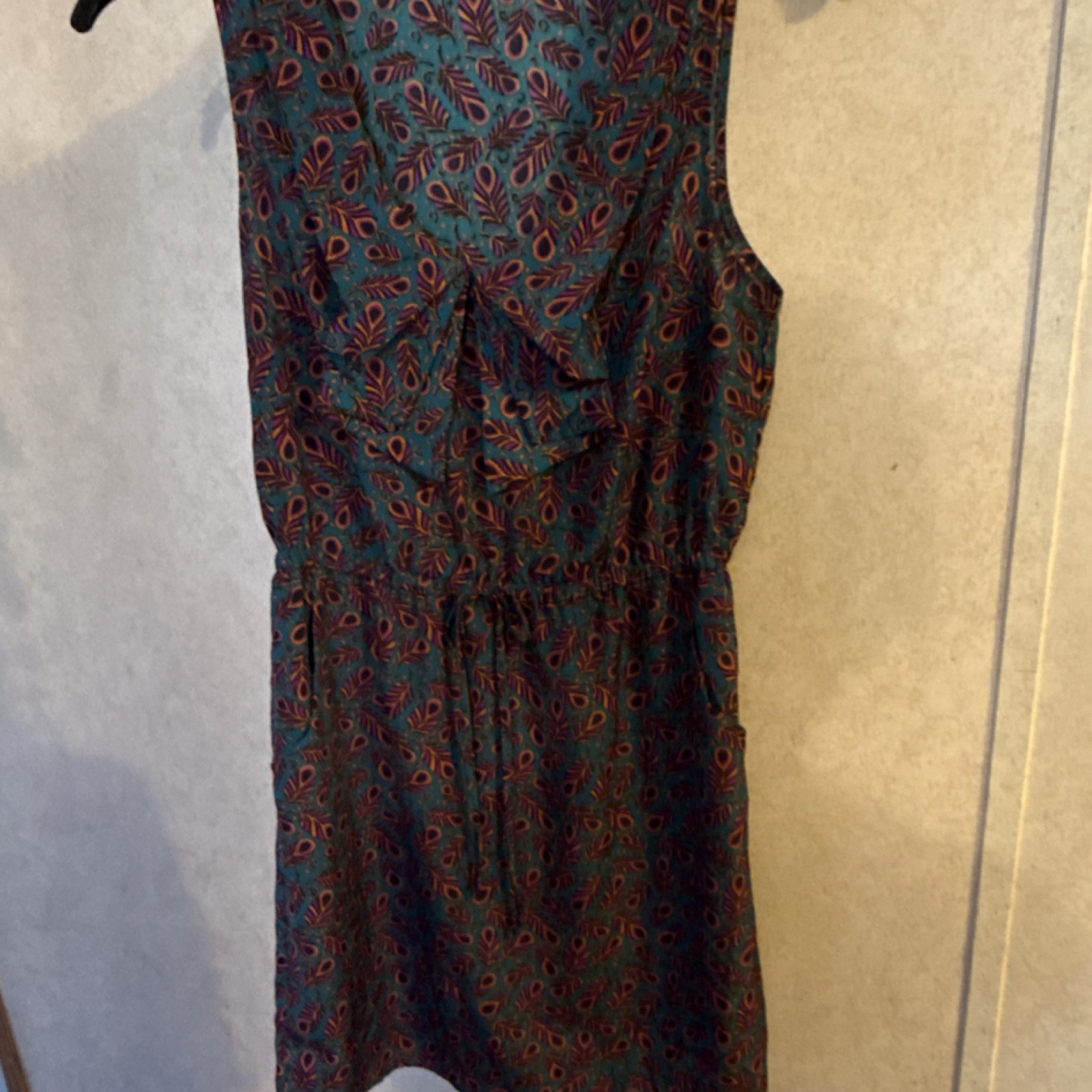 BeBop Paisley Sleeveless Dress Teal Purple Orange L Women&rsquo;s Casual Dress