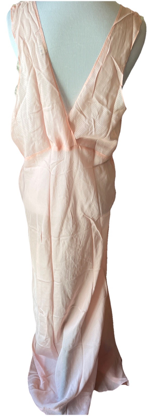 Vintage Stonecutter Slip Dress Bias Cut Pink Peach 30s 40s Rare XL?
