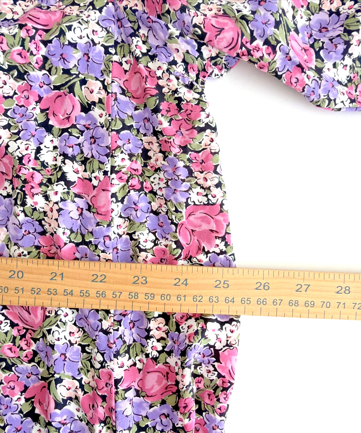 J. Jill LTD Floral Dress Women’s M Blue Pink Long Sleeve Midi Cottagecore