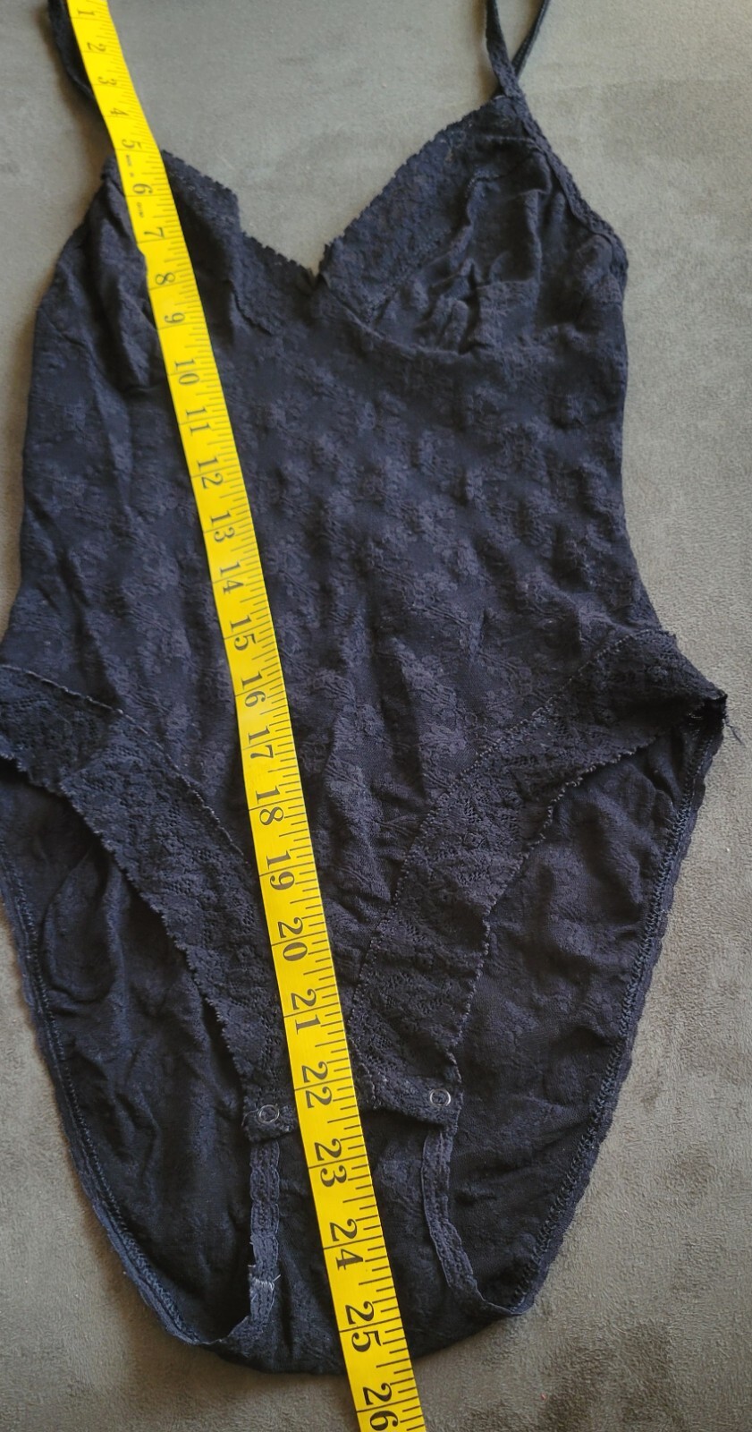 Vintage Black Lacy Teddy – Size Small
