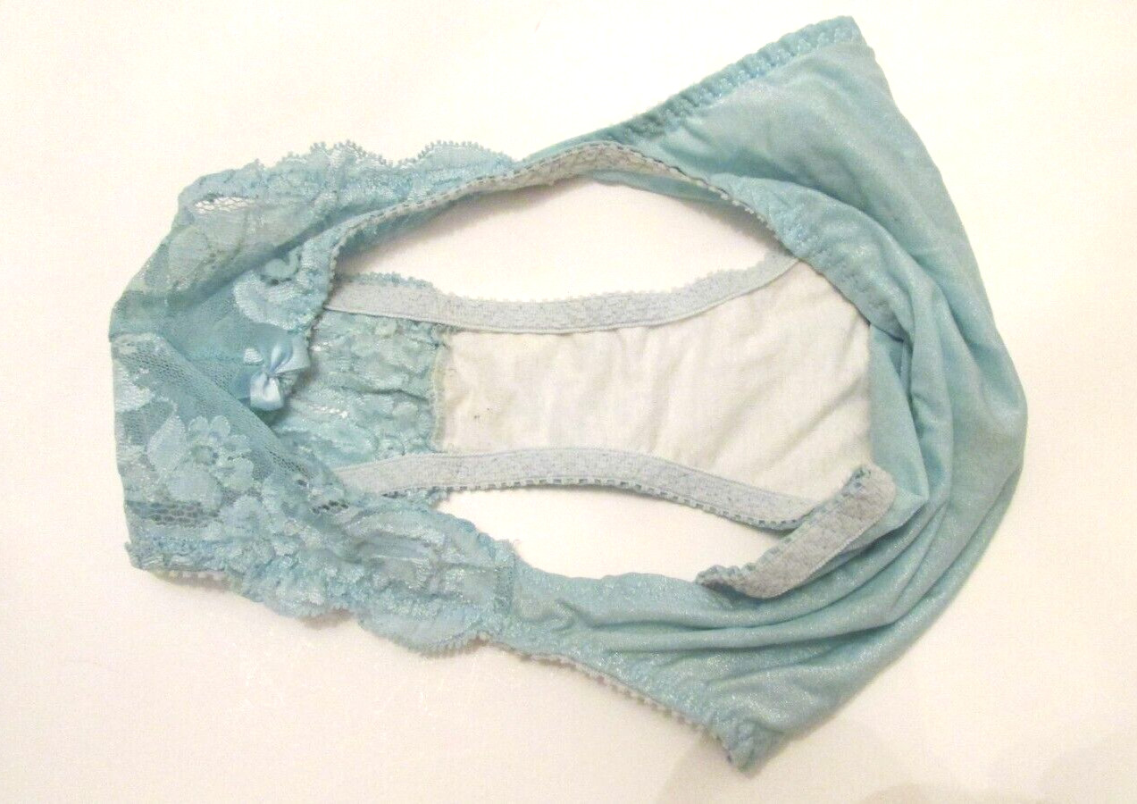 2pc Kellwood Shimmer Nylon Chantilly Lace Demi Bra 32B Bikini Pantie S USA made
