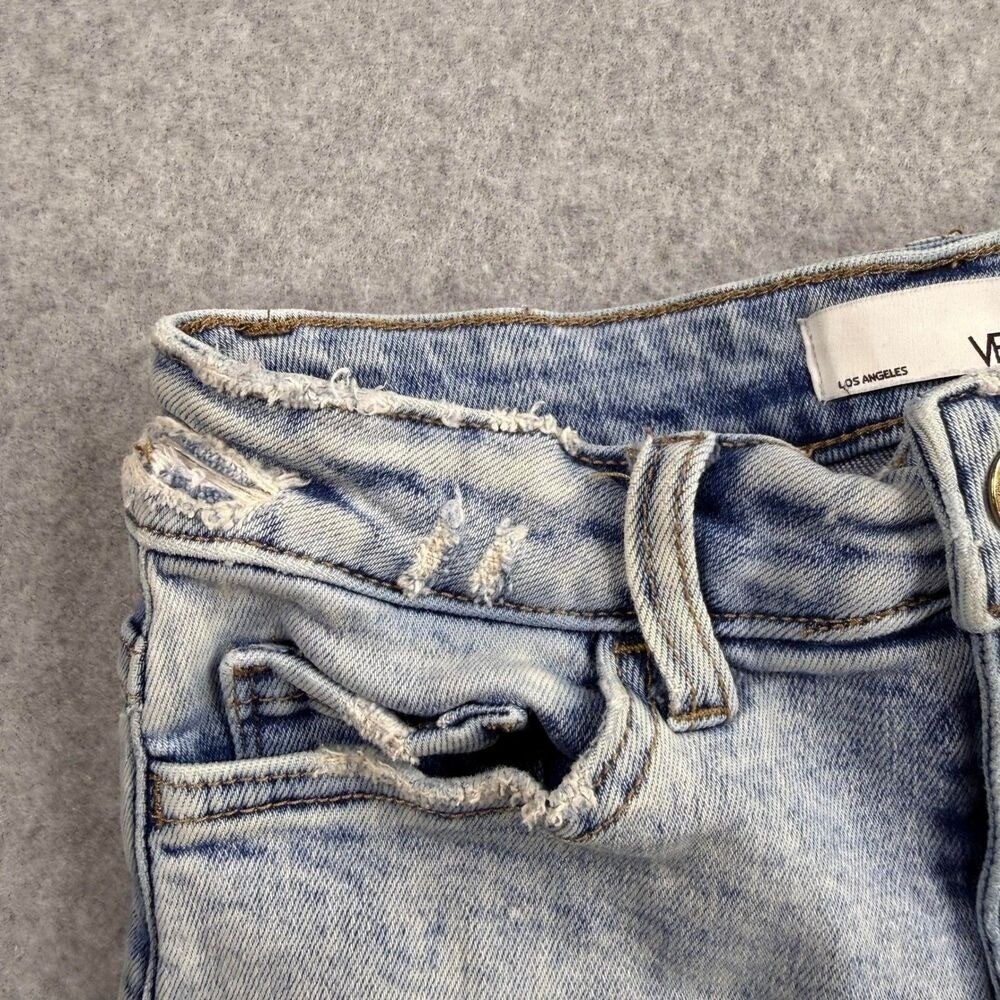 Vervet Denim Shorts Women XS Light Blue Excellent Distressed Cut Off Jean Casual