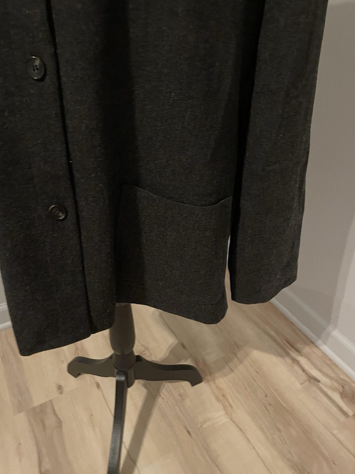 Vintage Pendleton Virgin Wool Full Button Blazer Jacket Size 18 Tall Dark Gray