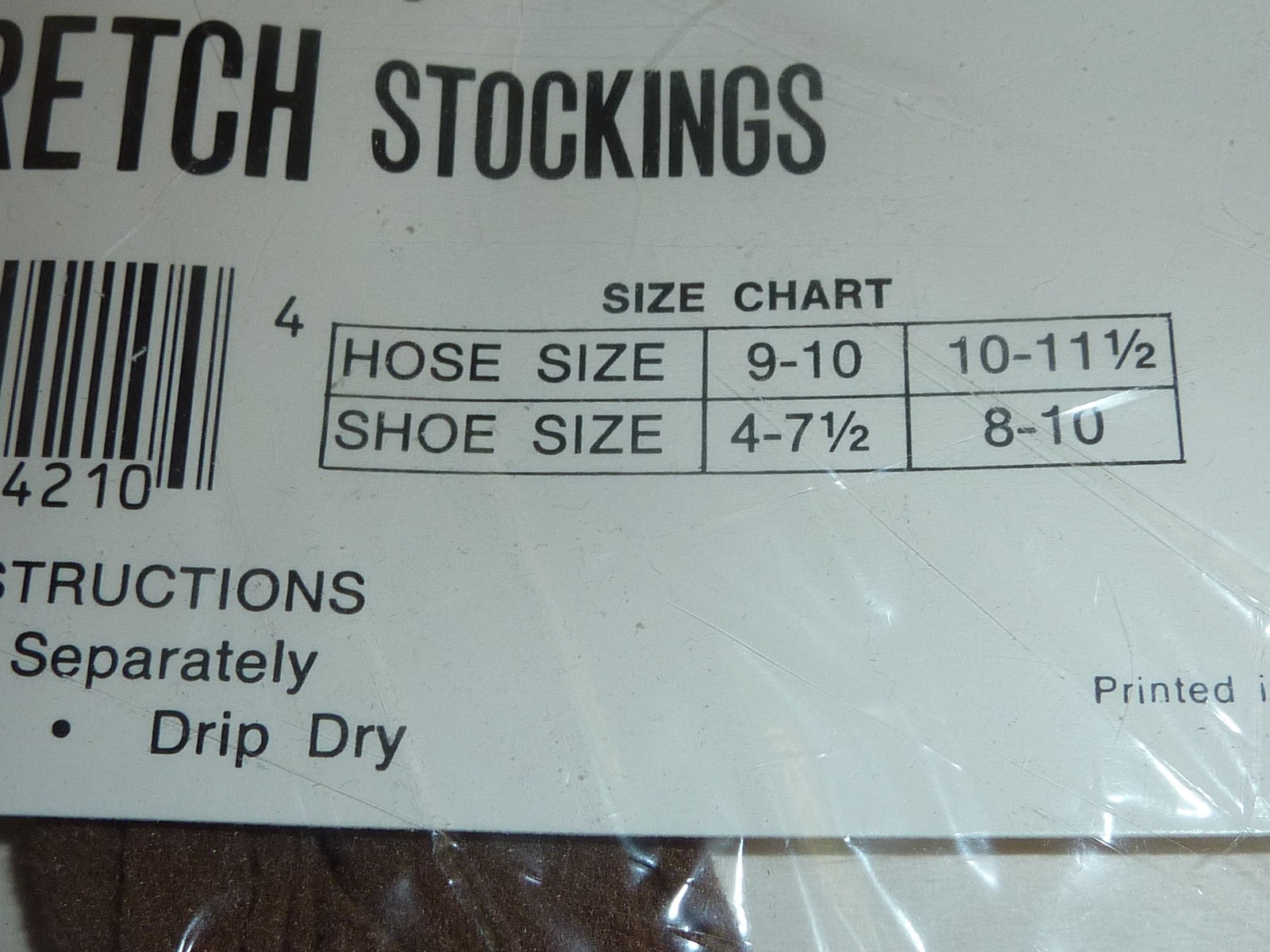 NIP Vintage 2 Pair Stretch Nylon Stockings Seamless Sheer Average 9-10 Mist-Tone