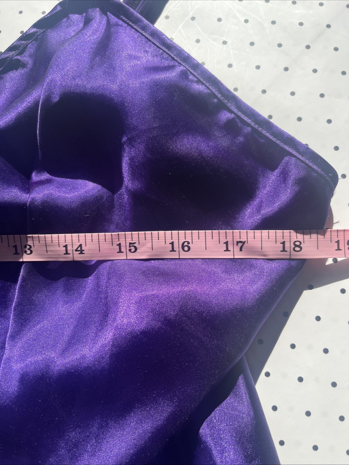 Val Mode Ivory Purple Polyester Slip Medium Vintage Floral Original