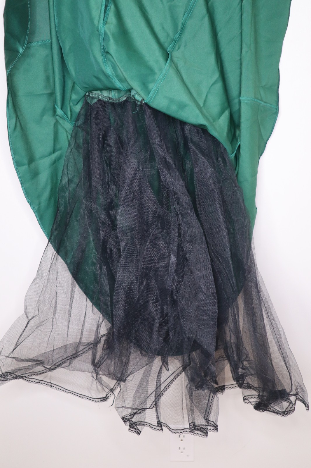 Vintage Scott McClintock Green Satin Maxi Dress Mother Bride Party Prom Medium