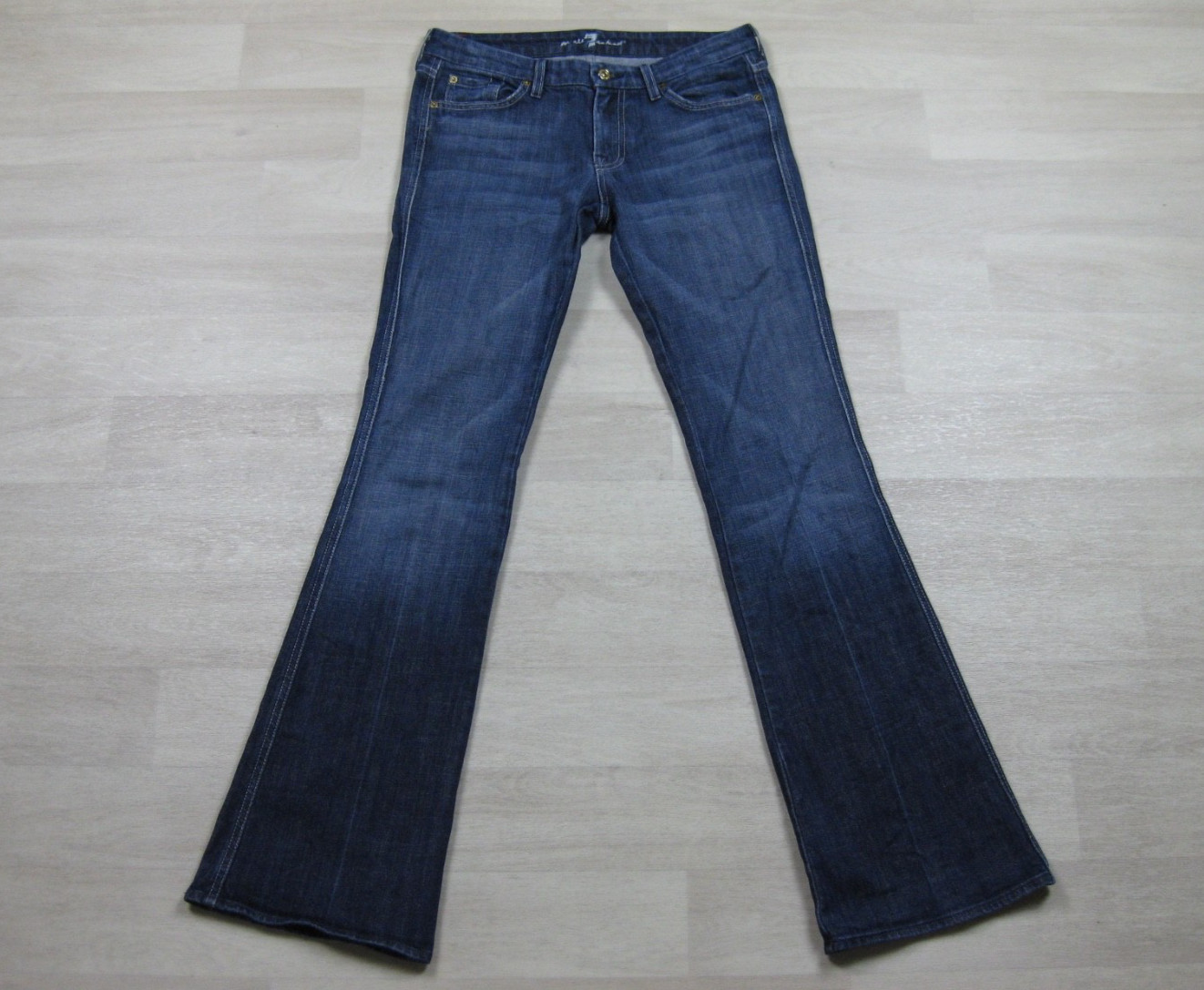 Vintage Y2K Seven For All Mankind Jeans Women’s (28) A Pocket Low Rise Flare USA