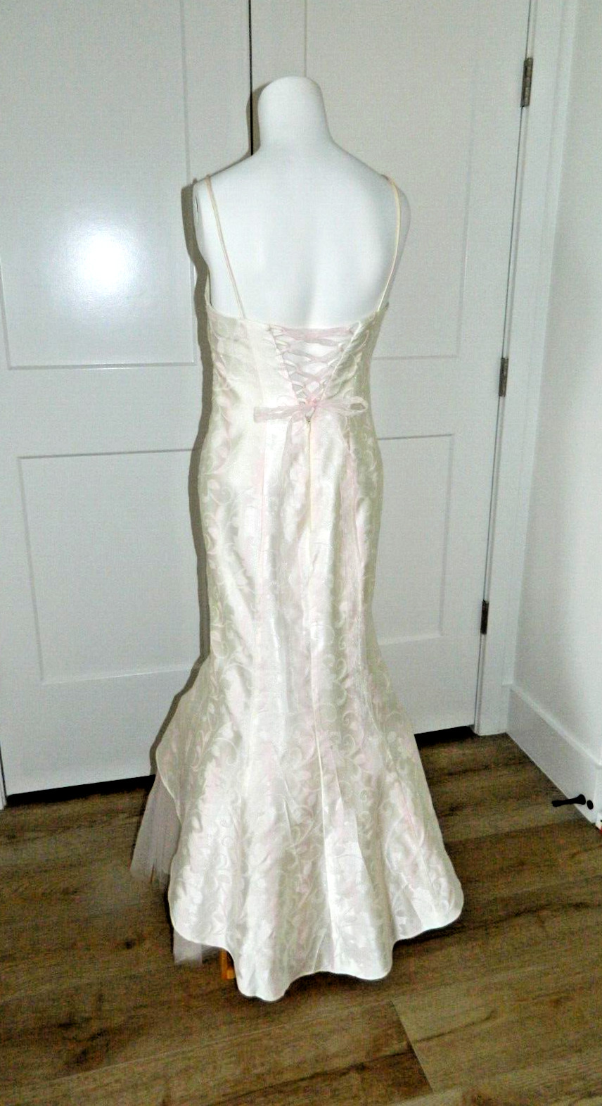 Vintage Zum Zum Irridescent Tulle Trumpet Special Occasion Dress sz 0