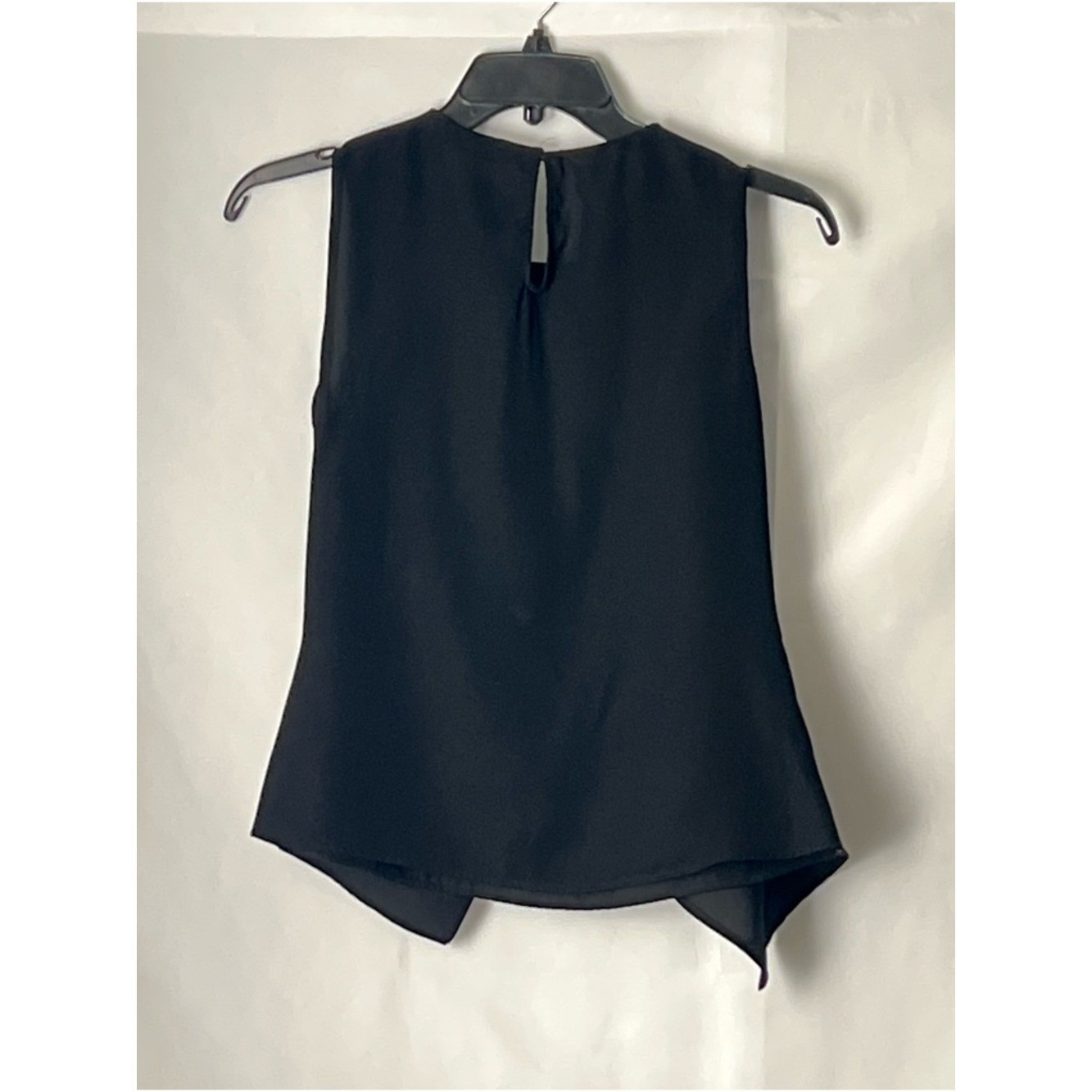 Zara Stylish Black Asymmetrical Sleeveless Camisole, Size S