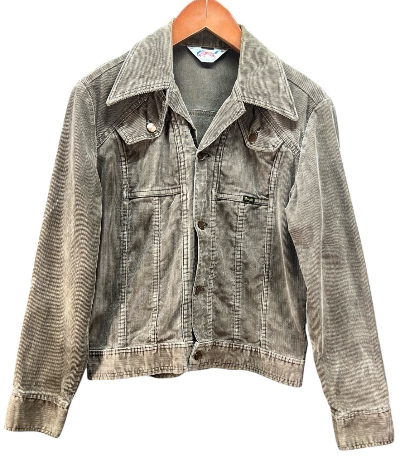 Vtg 1979’s Wrangler USA Made Beige Corderoy Trucker Jacket Unisex M