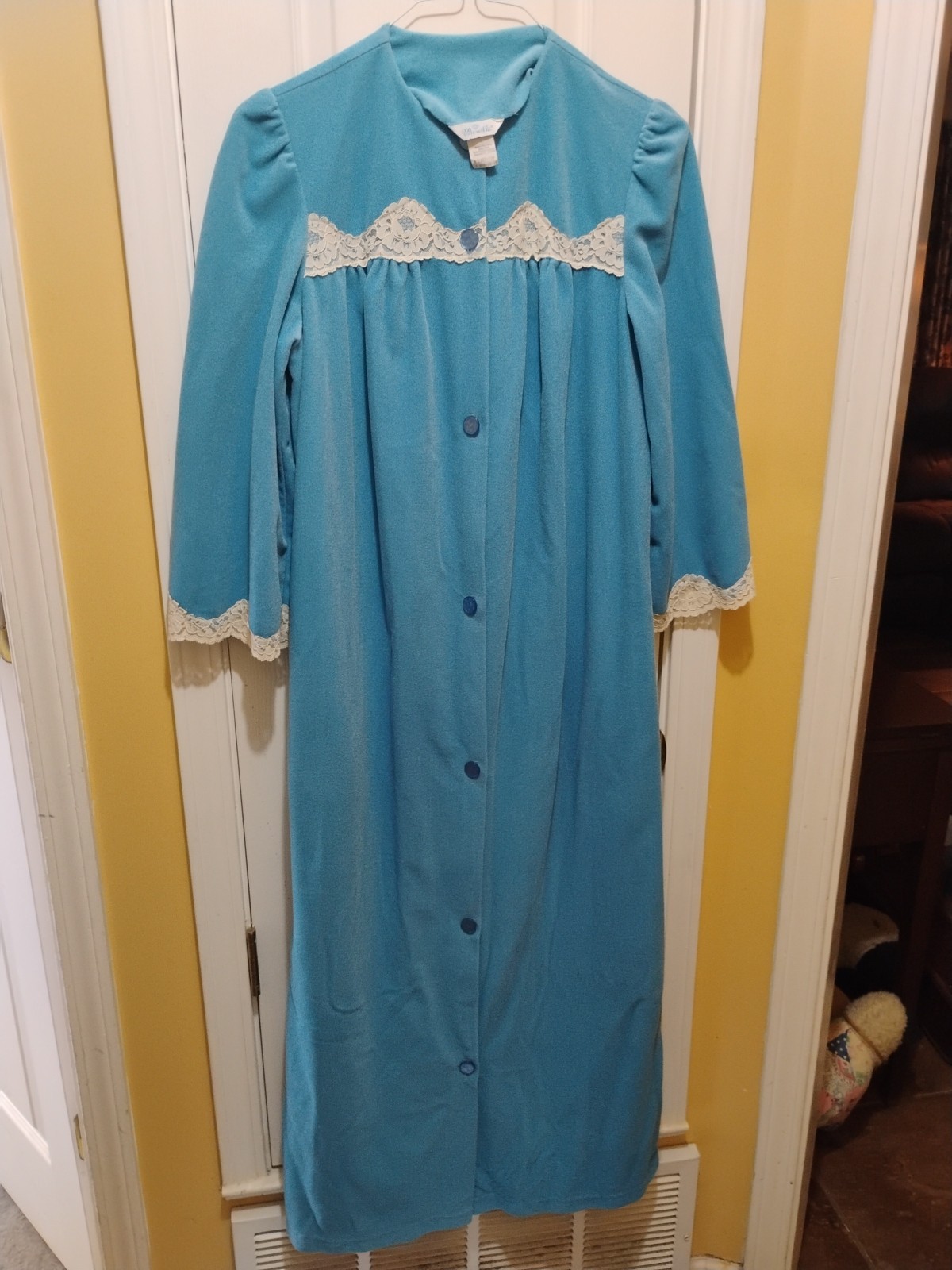 Vintage Valor Blue Merville Robe Medium 12-14