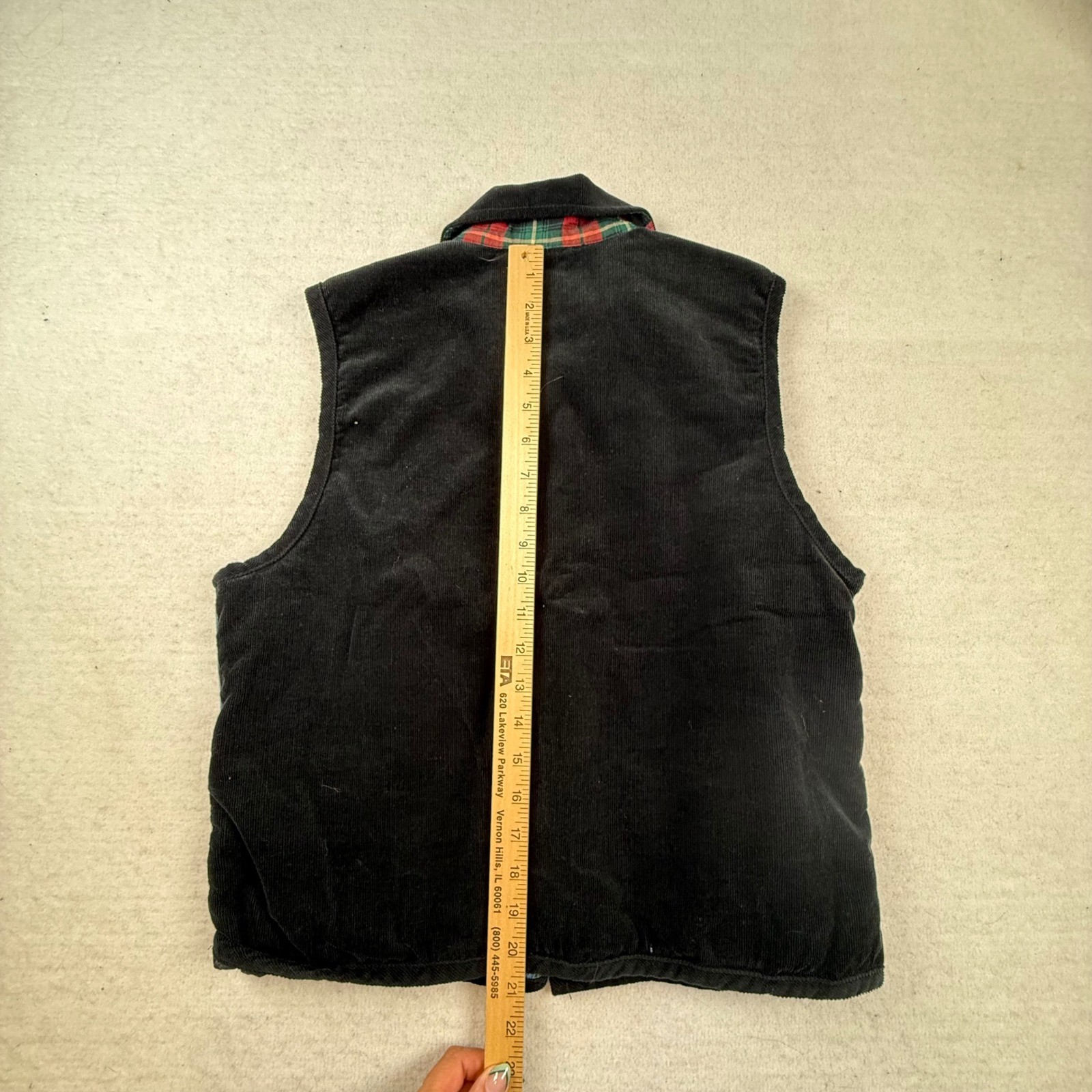 Susan Bristol Petites Patchwork Bear Moon Vest Womens M cabin folk art grandma