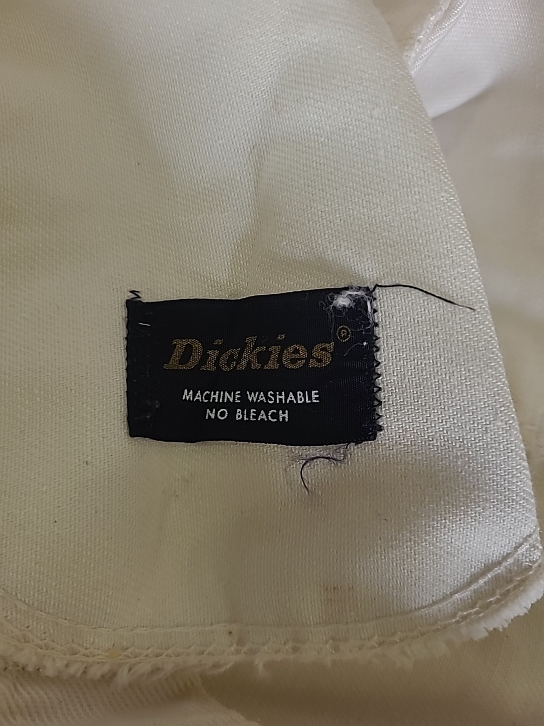Vintage Dickies White Flare Bell Bottom Jeans Pants 34×30