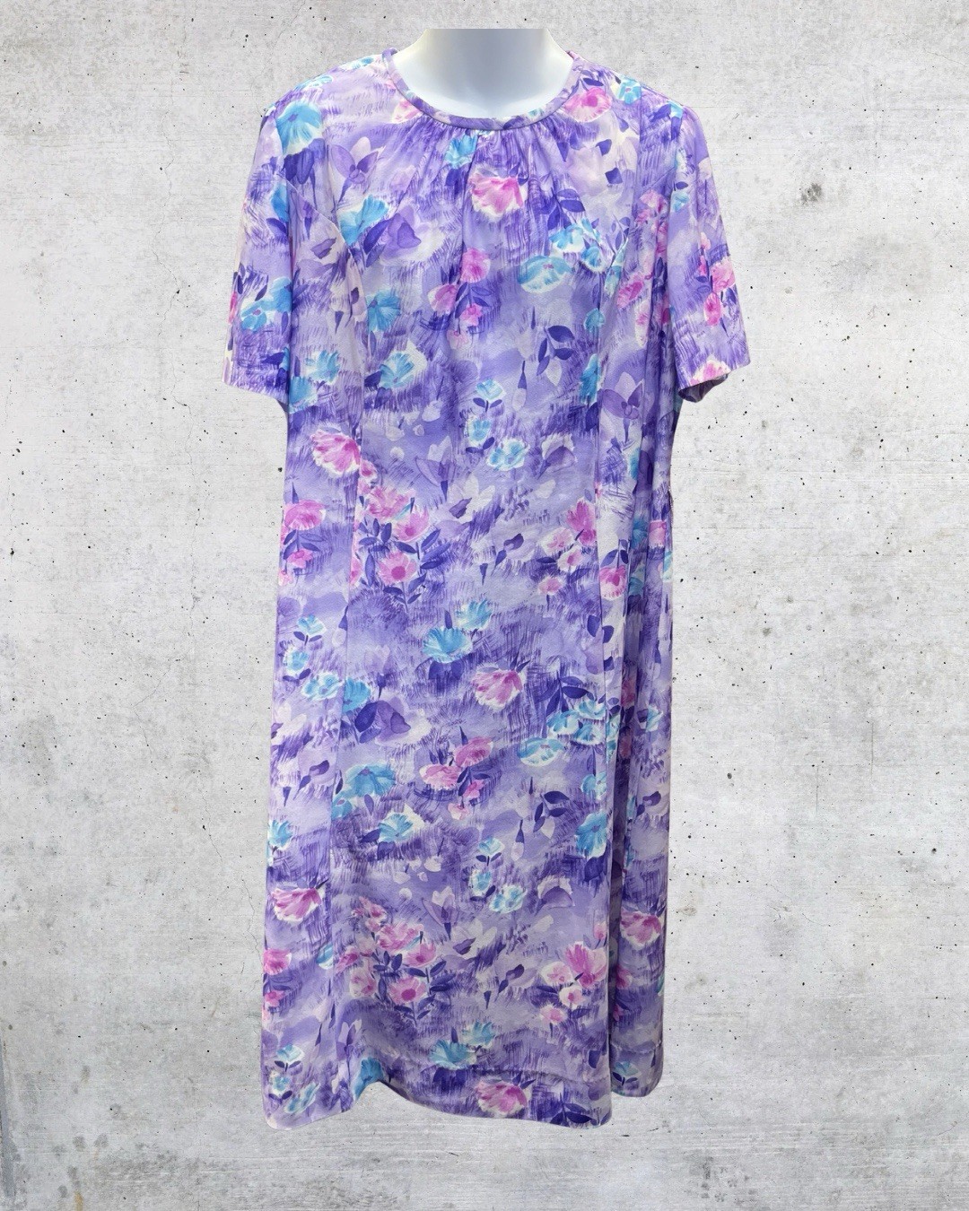 Vintage Tribute Dress Set Womens Large Lavender Floral 2 Piece Jacket Dress USA