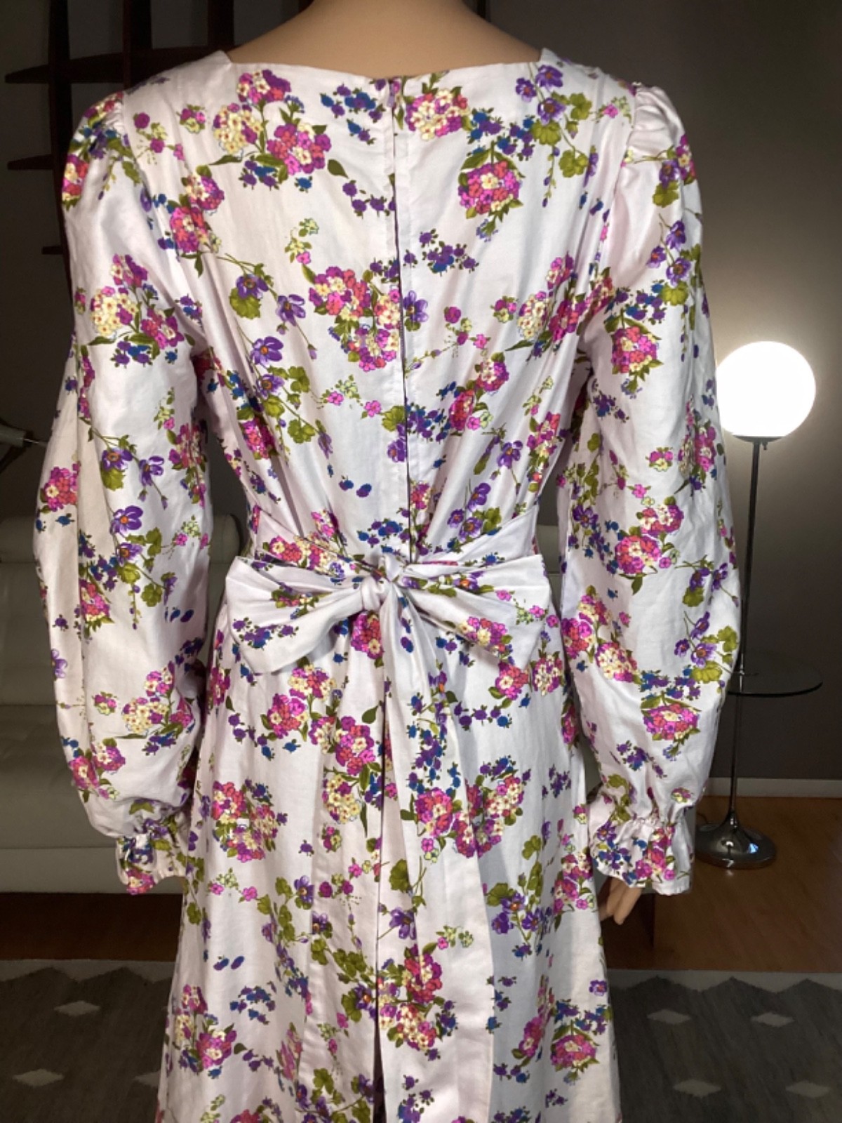 Vintage 70’s Handmade Floral Ruffle Prairie Maxi Dress Boho Hippie