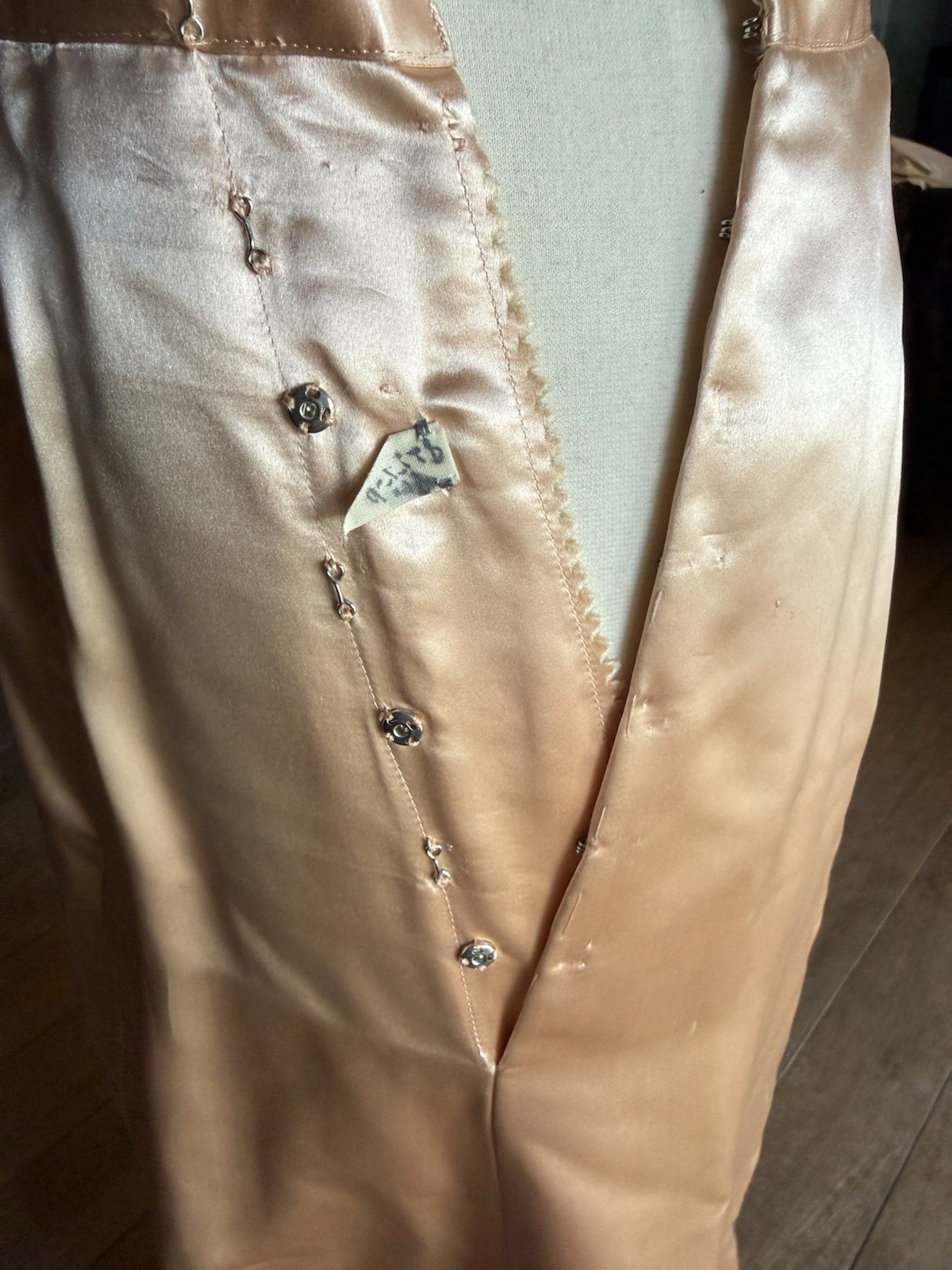 Original Late 1930s Early 1940s Paramount Studios Satin Glamour Gown Dress 30s
