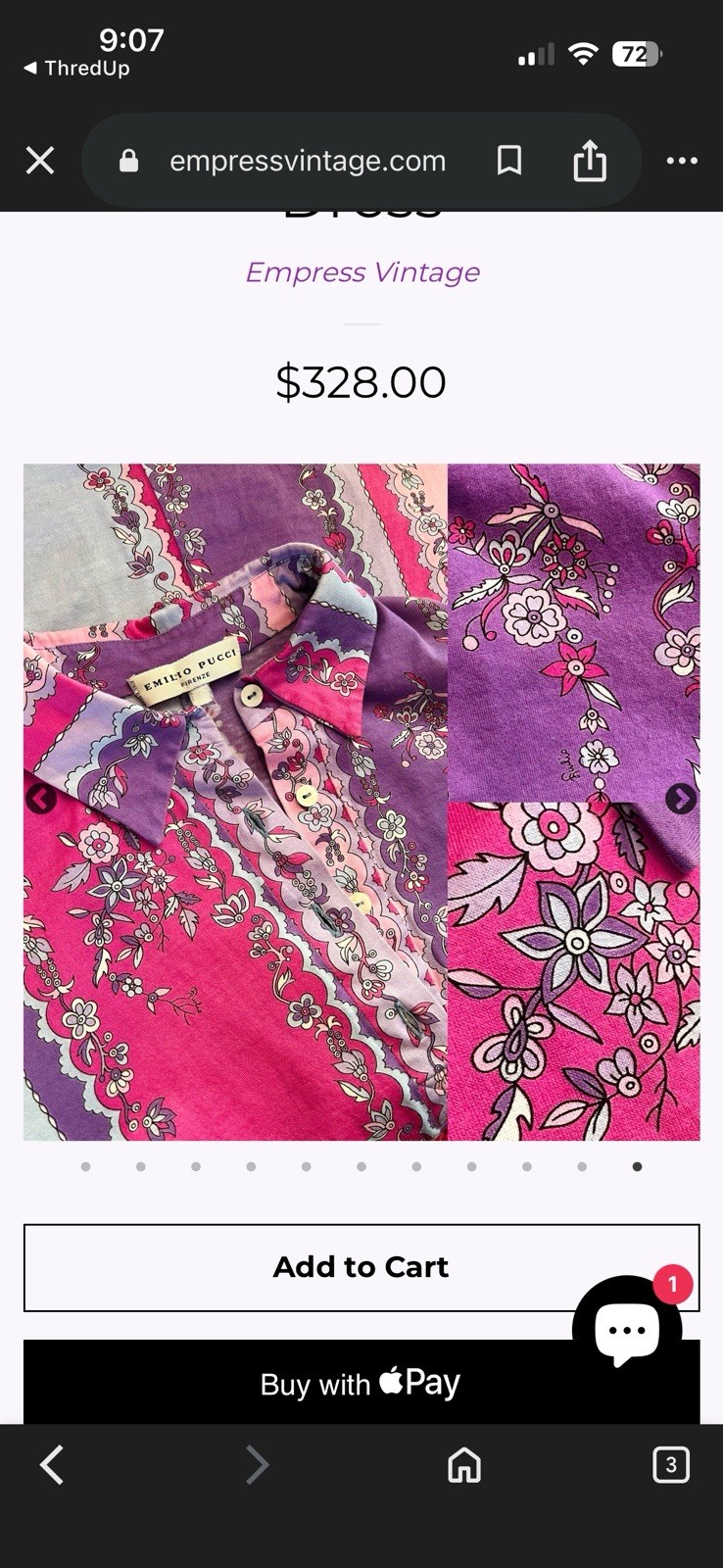 Emilio Pucci 1980s Or 90s Rare Floral Print! Size L Vintage