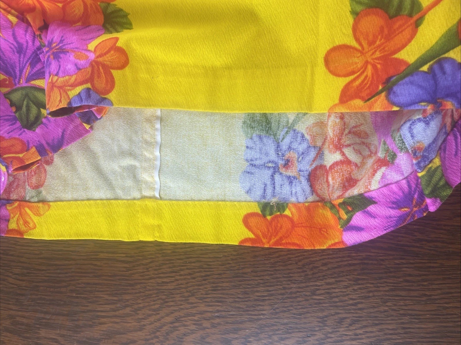 Vintage 1960’s Hawaiian Togs Honeymoon Mini Dress Bright Yellow Floral Size XS
