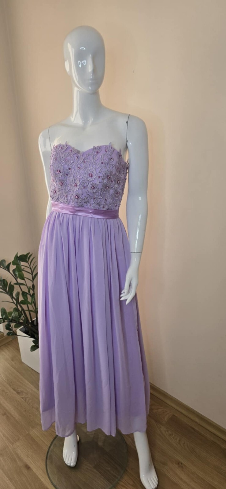 Enchanting Lavender Beaded Corset Back Prom Dress | Vintage Inspired Bridesmaid