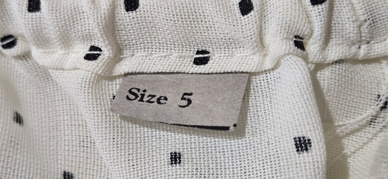 Vintage White Pettipants/Pantaloons W/Black Polka Dots Size 5 (see description)