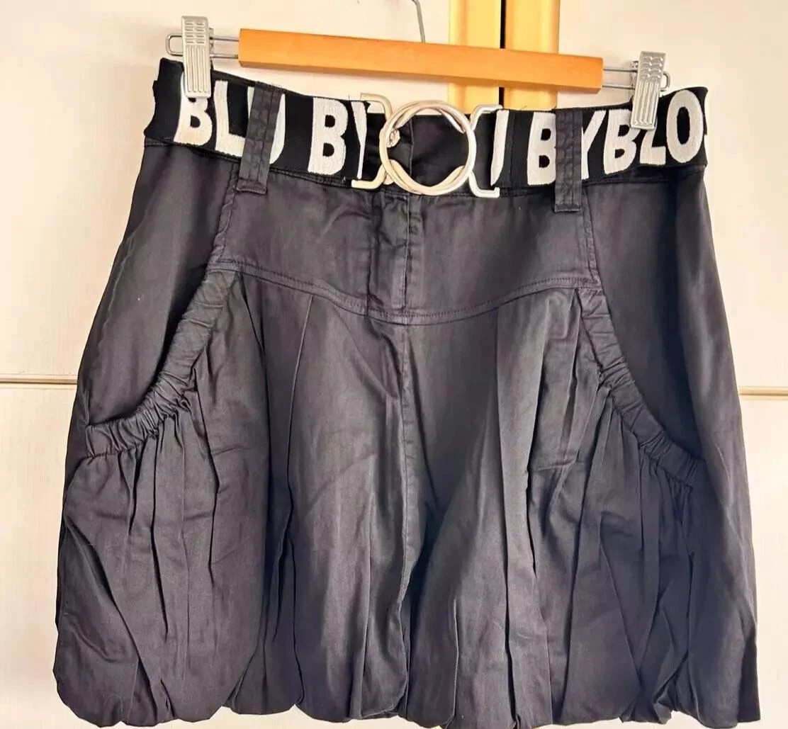 Vintage Balloon Skirt Byblos blu black, size 44IT (M)