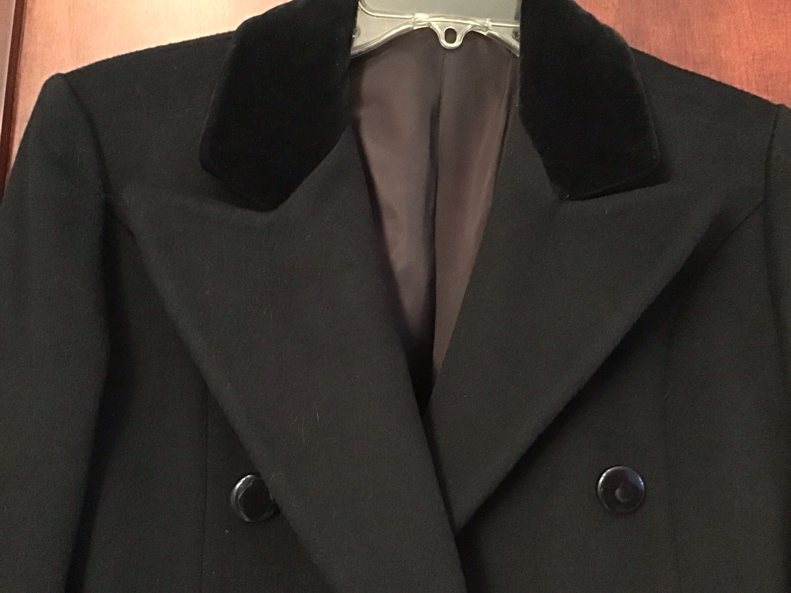 Vintage WORUMBO 100% Wool Long Black Size 6 Women&rsquo;s Coat Fashioned by JILL JR.