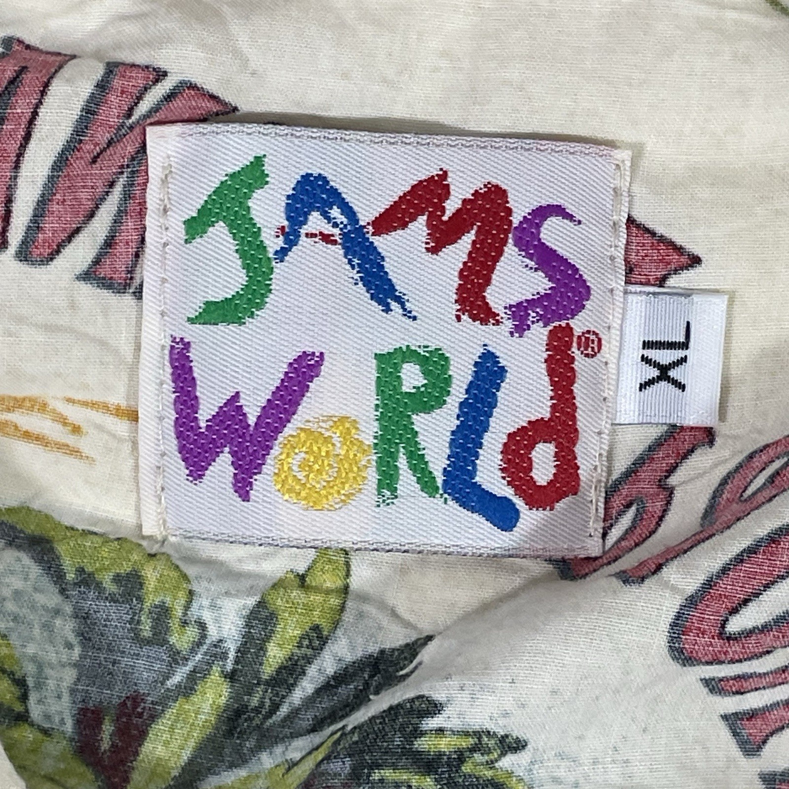 Vtg Jams World Shirt Dress Womens M/L French Fruit-Art Button-Up (REVIEW MEASUR)