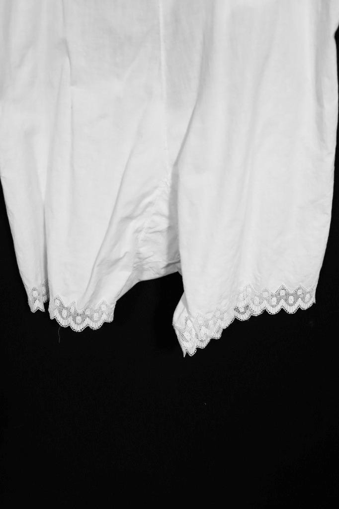 Antique Edwardian-1920&rsquo;s French White Cotton Slip Undergarment Large Exc Con