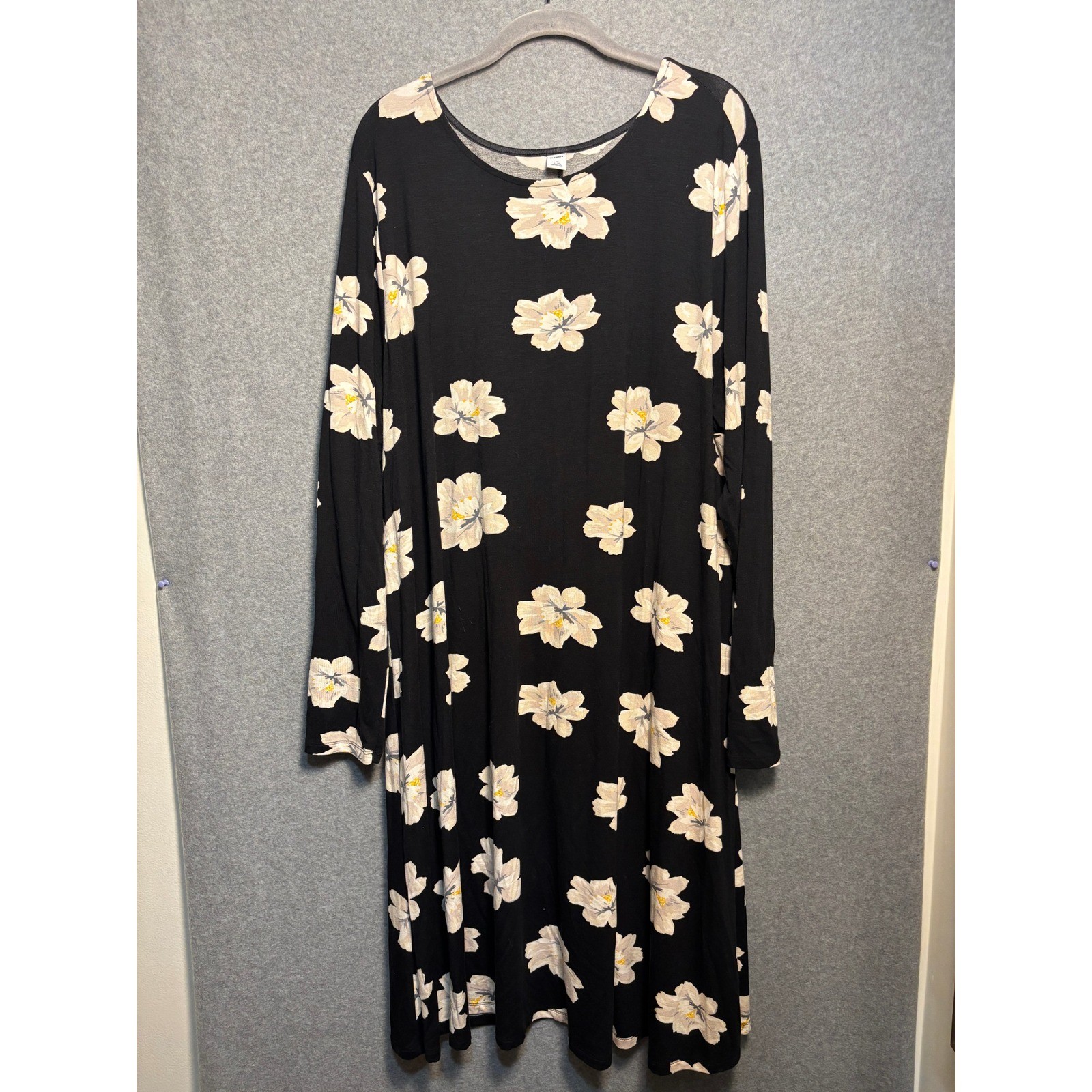 Old Navy Floral Swing Dress 2X Plus Size Cottagecore Rayon Boho Midi Dress