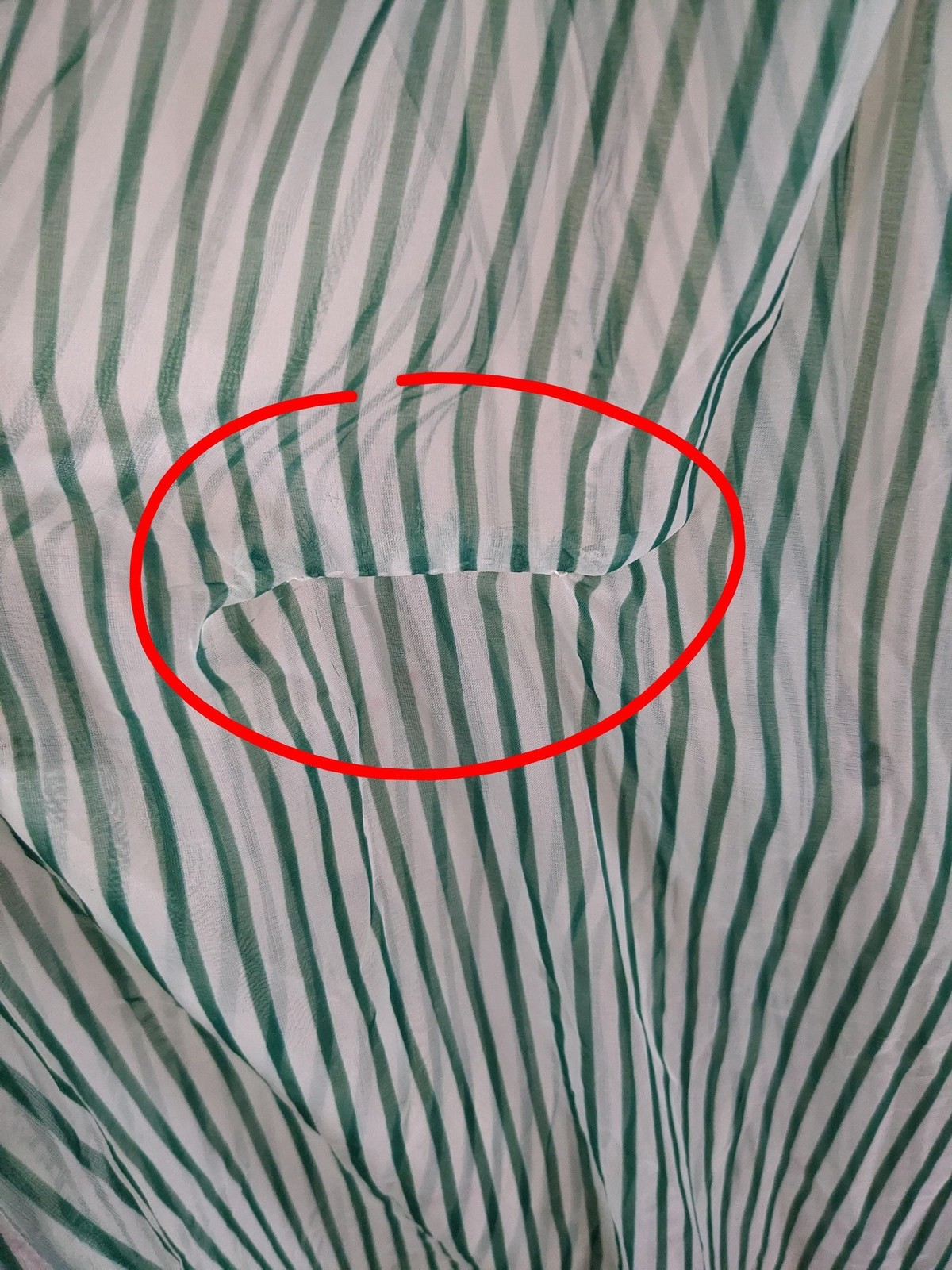 1950s Colette by Colonial Sheer Stripe Shirtwaist Dolman Sleeve Midi Day Dress